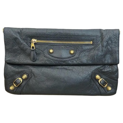 Envelop leather handbag