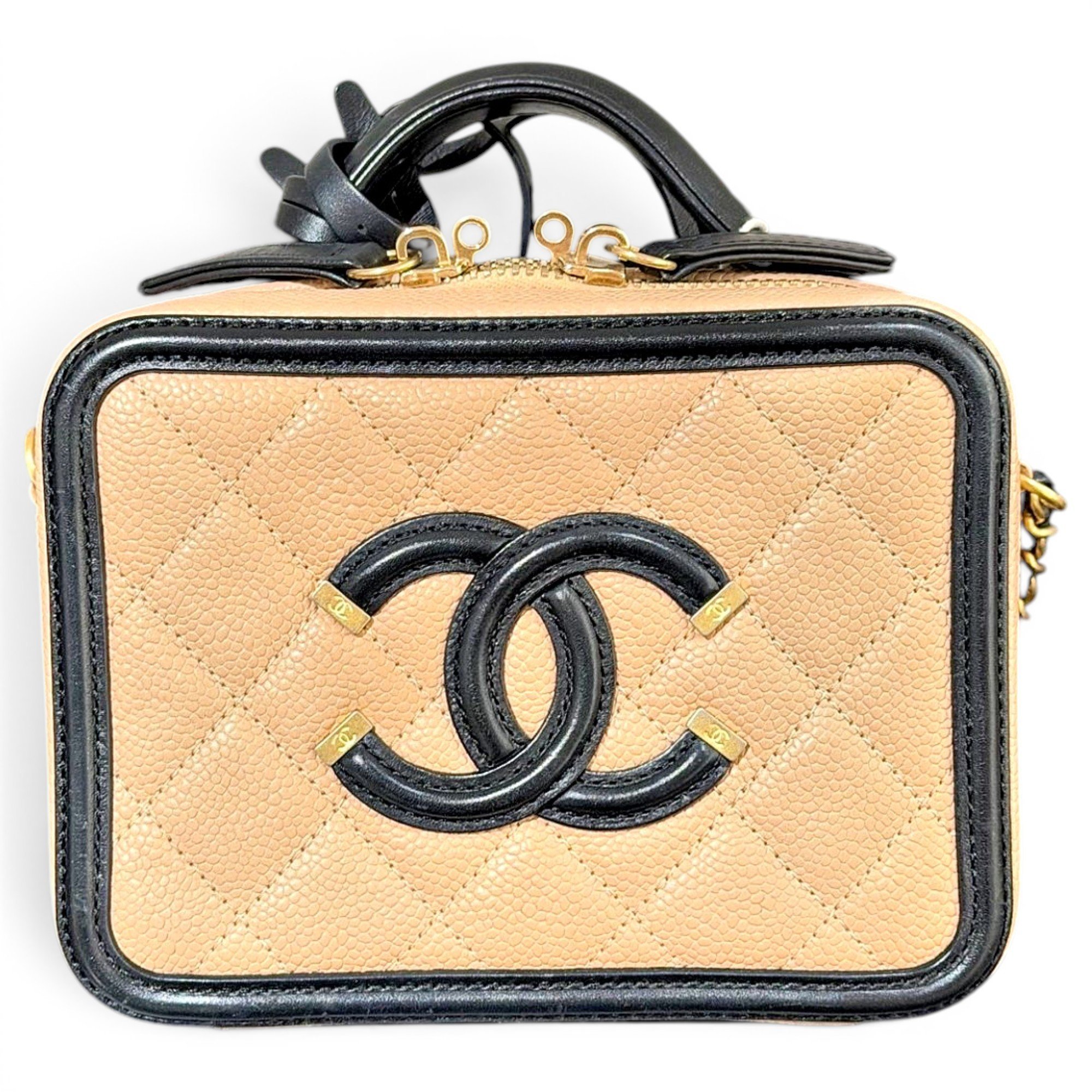 Vanity leather handbag