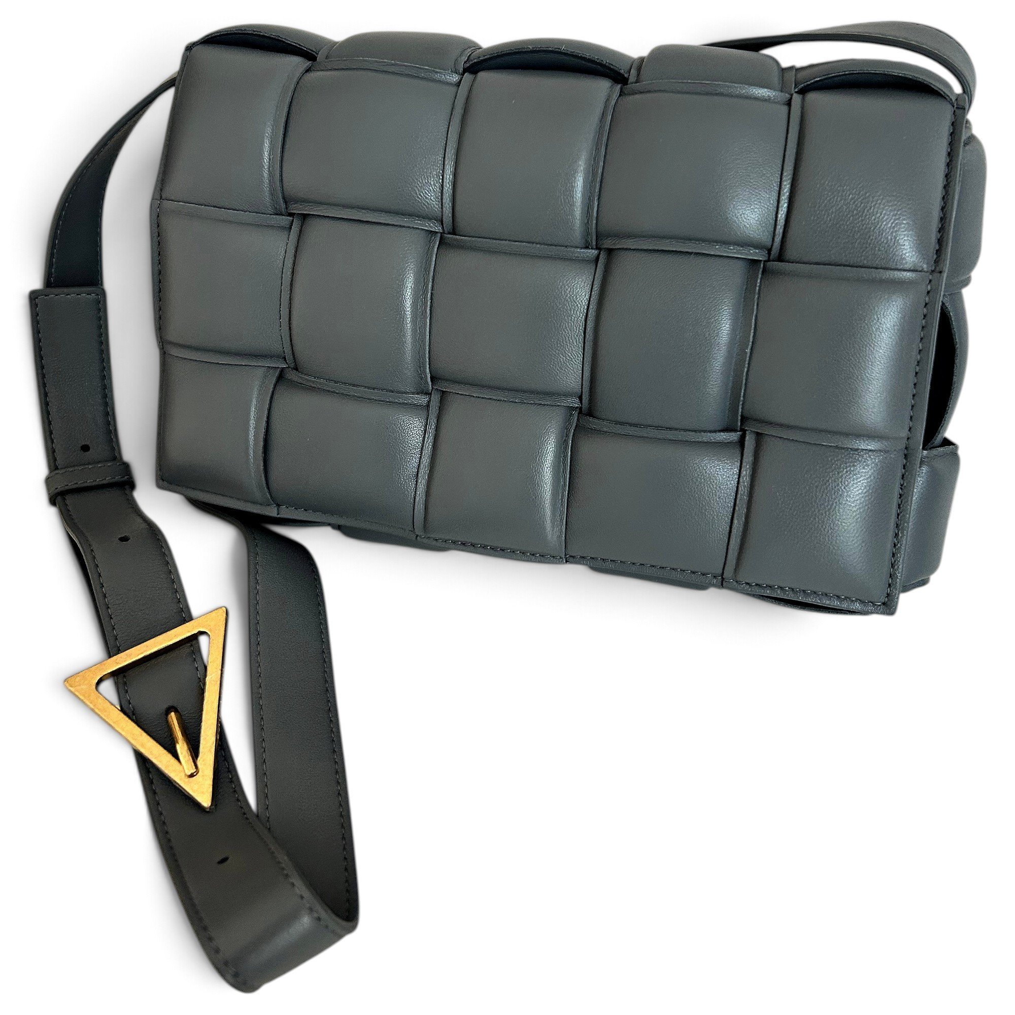 Cassette leather handbag