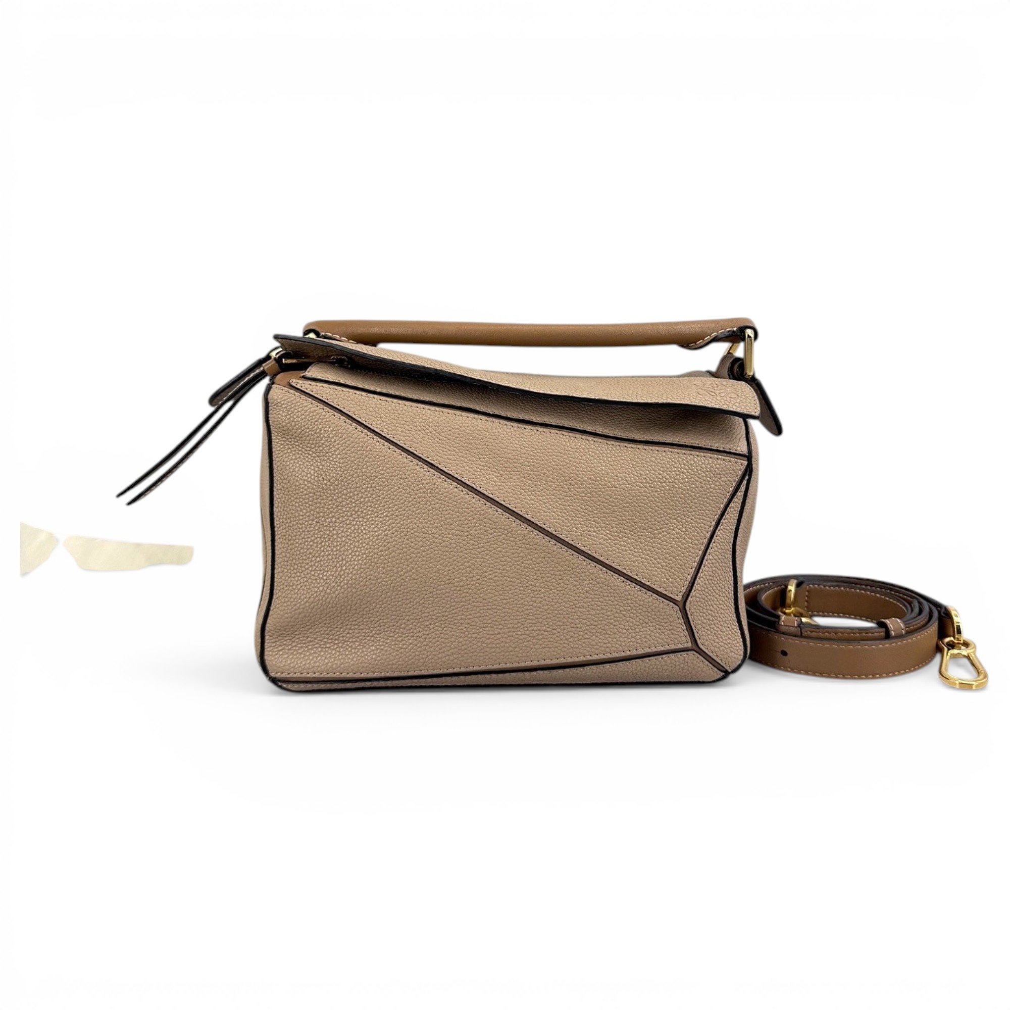 Puzzle leather handbag