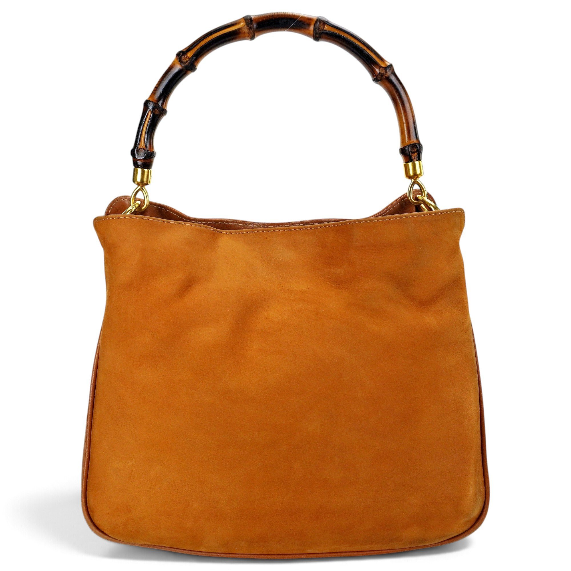 Bamboo Top Handle leather handbag