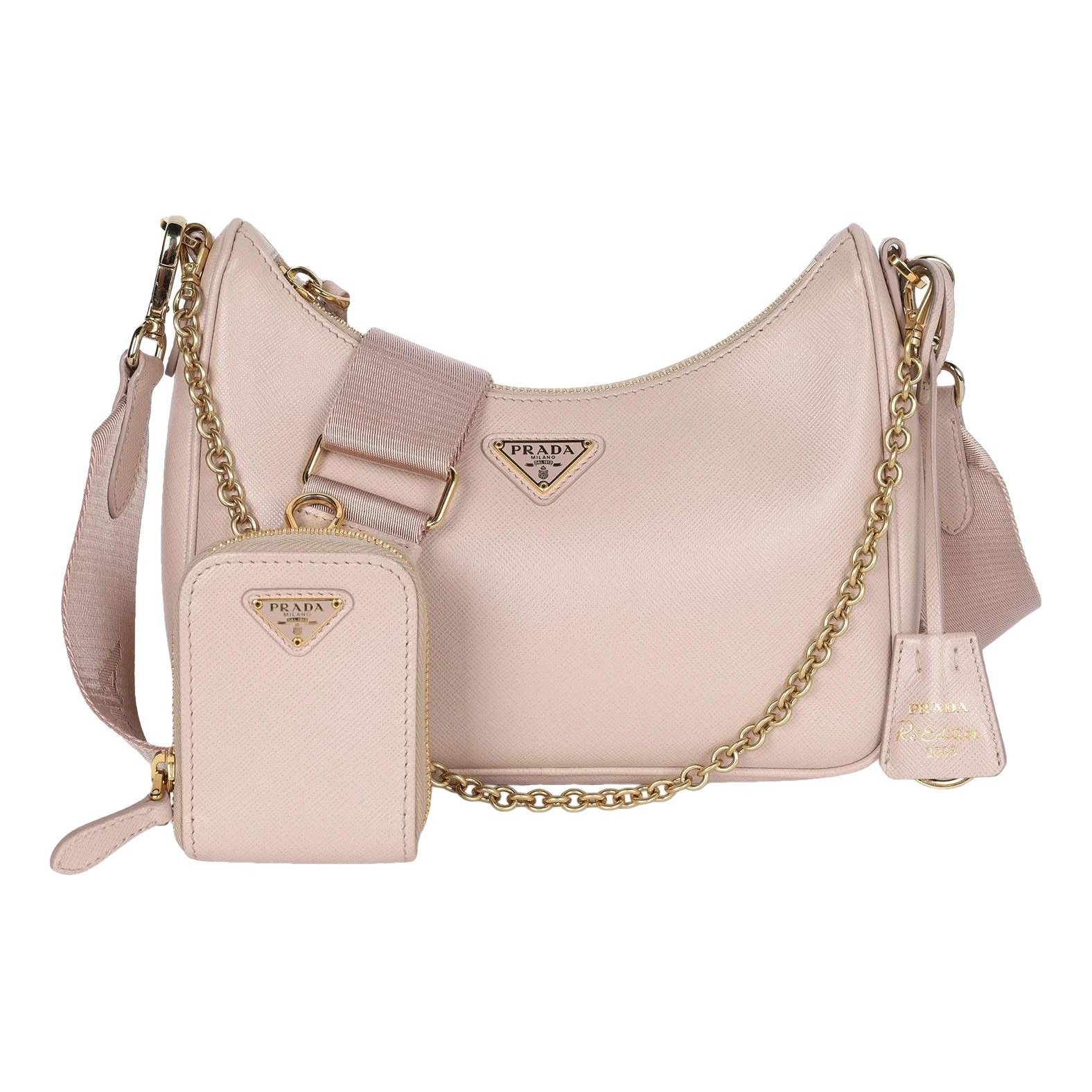 Re-edition leather crossbody bag