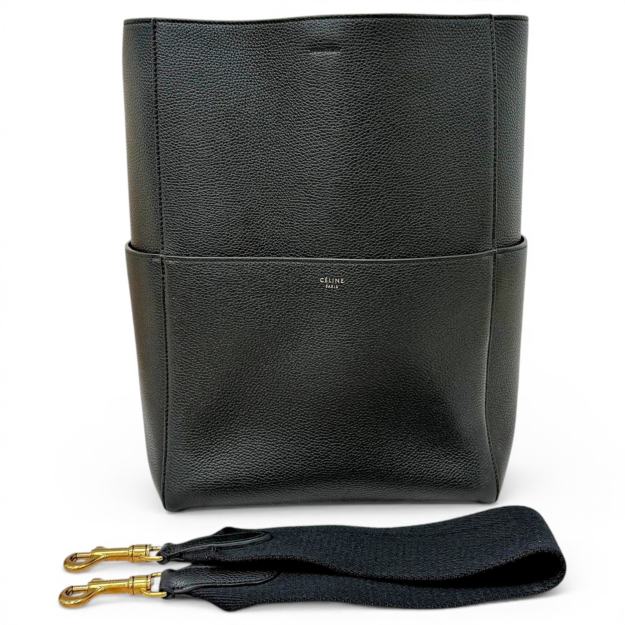 Seau Sangle leather handbag