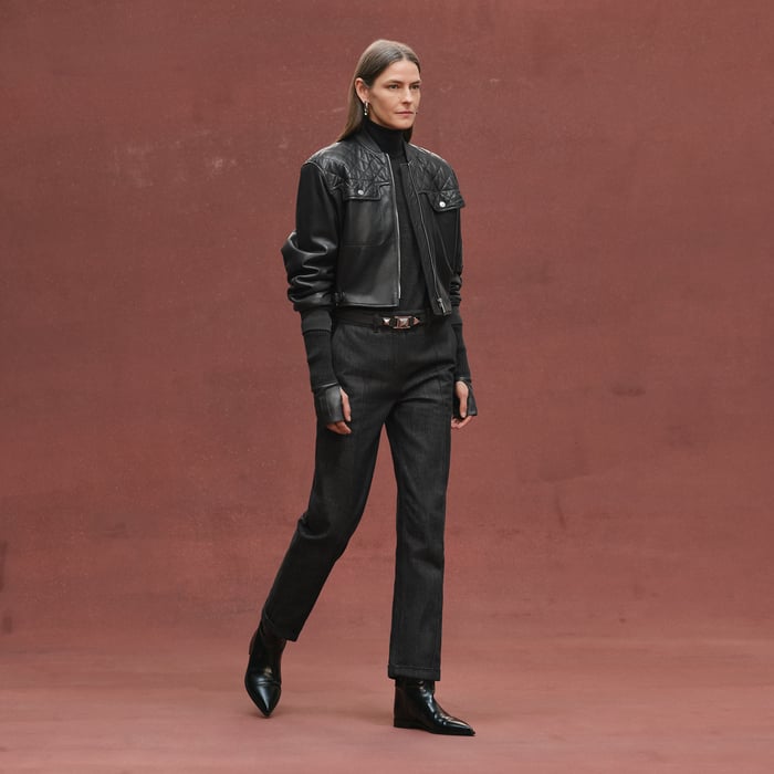 Gris Ardoise Short Bomber Jacket