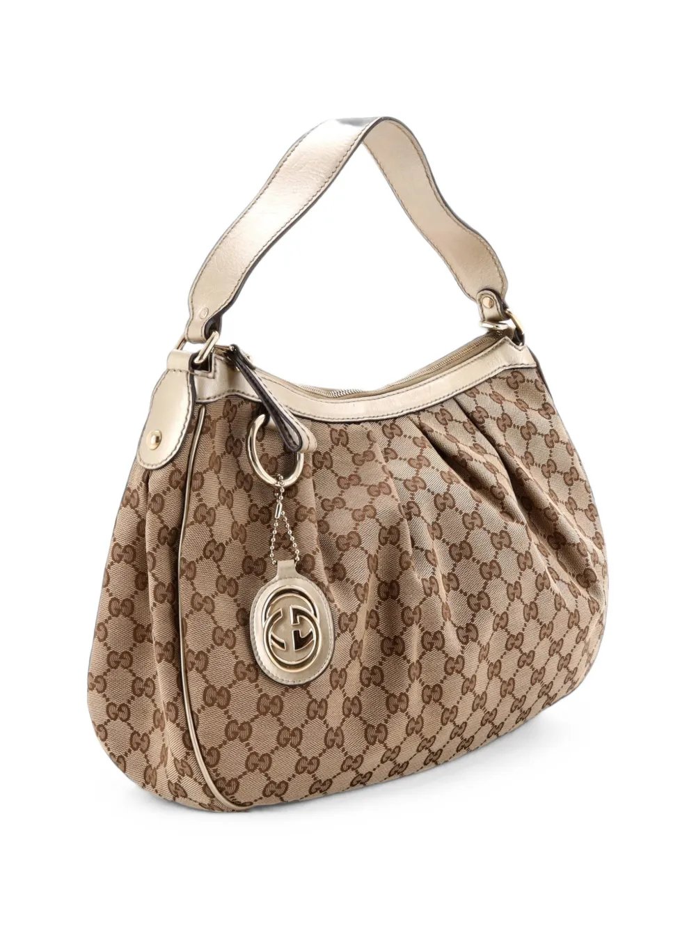 Sukey GG Canvas with Leather Medium hobo bag