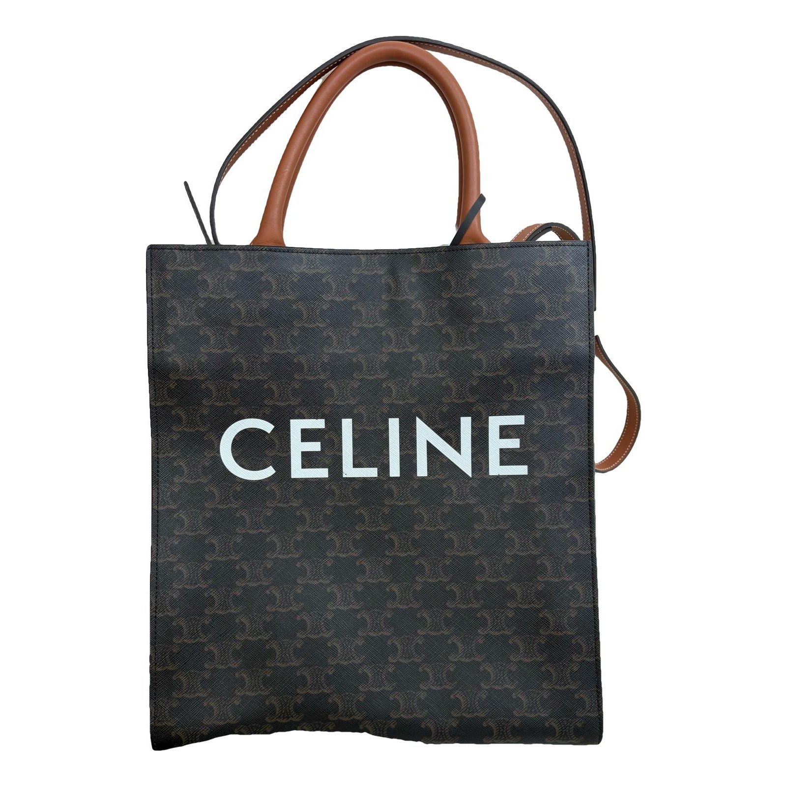Cabas Vertical leather tote