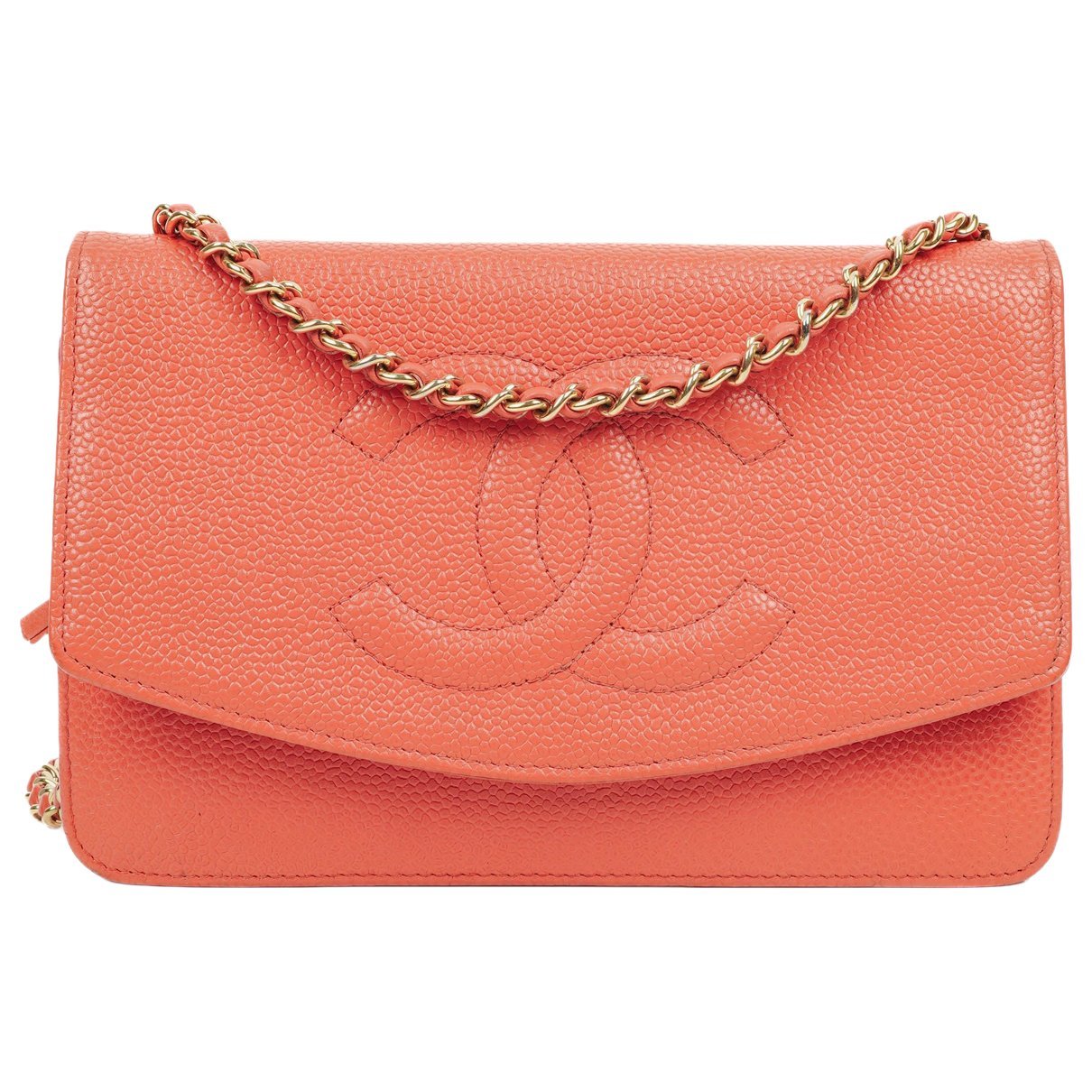 Wallet On Chain leather handbag