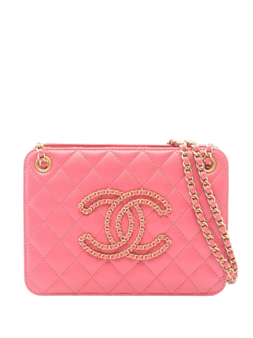 2020 Small Quilted Lambskin CC Accordion shoulder bag