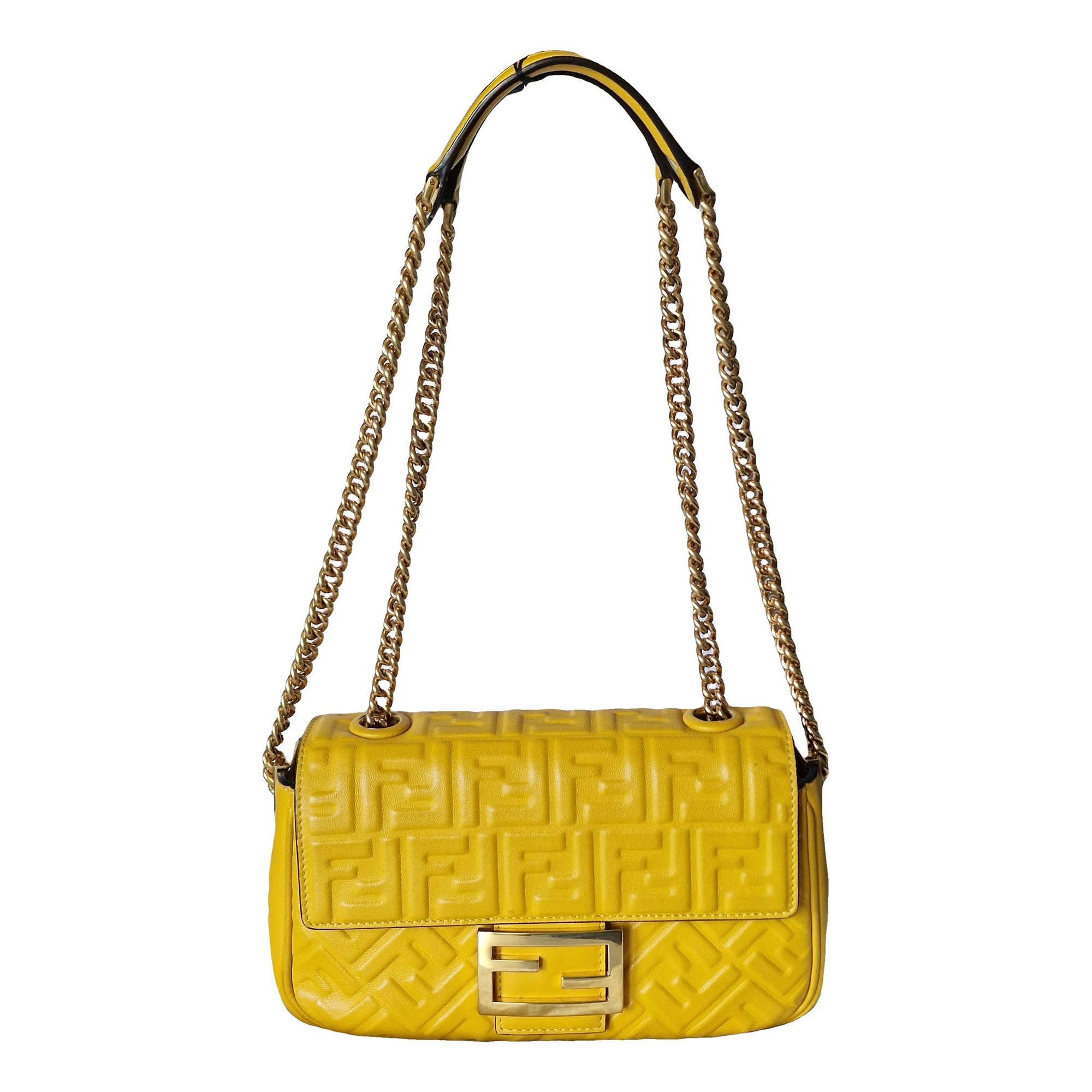 Baguette Chain Midi leather handbag