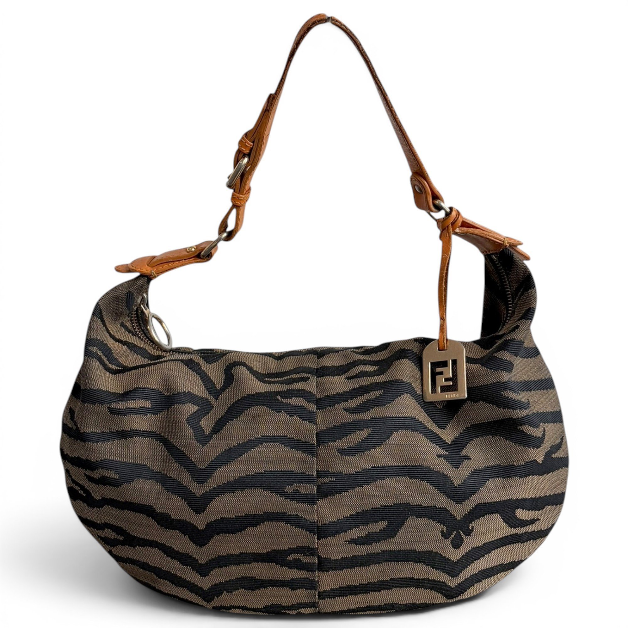 Croissant Vintage cloth handbag