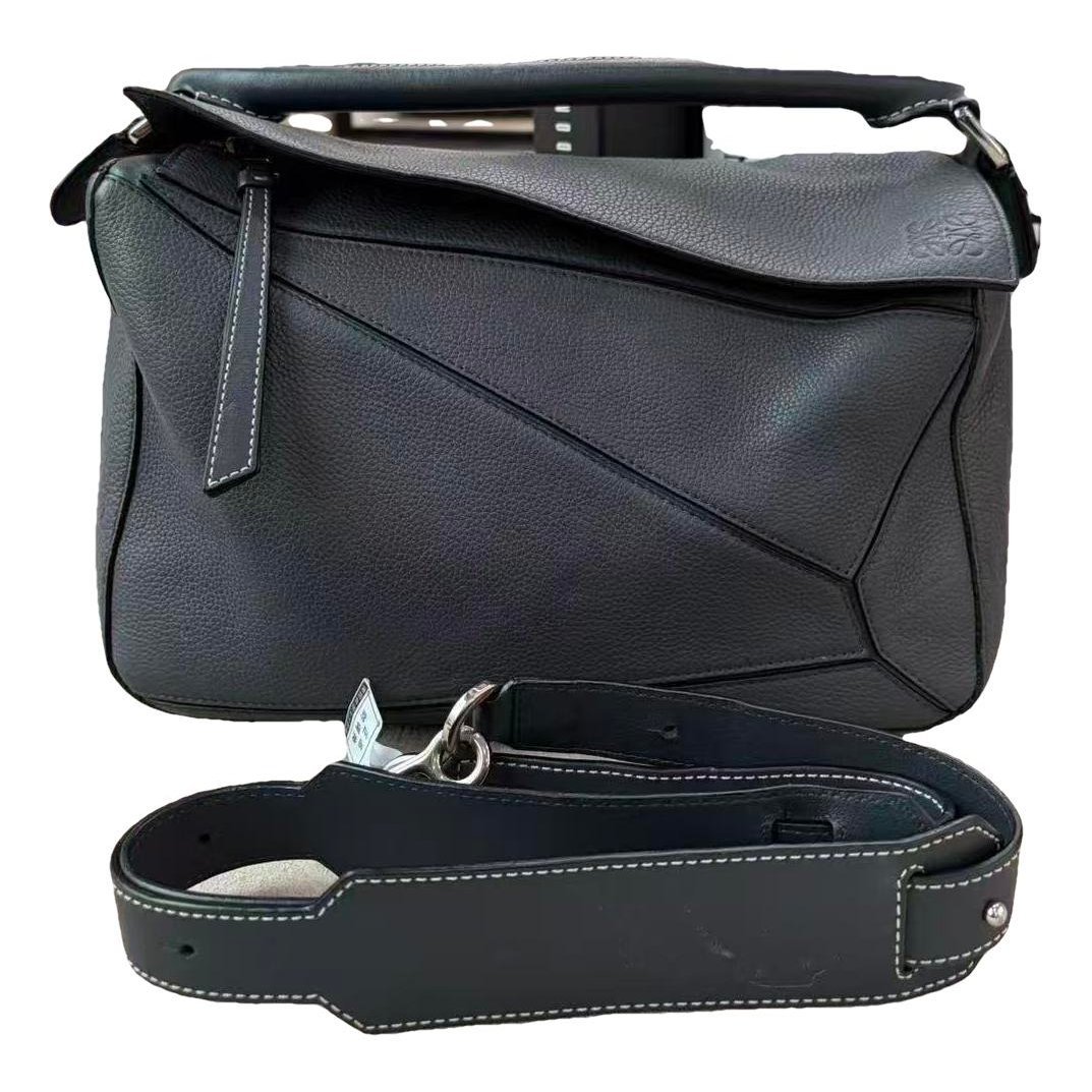 Puzzle leather handbag