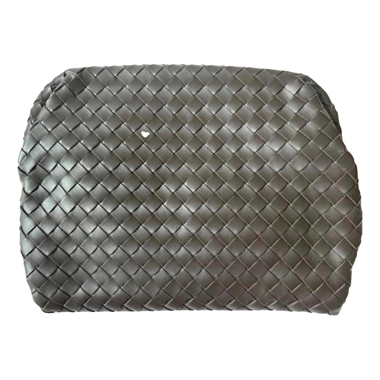 Leather clutch bag
