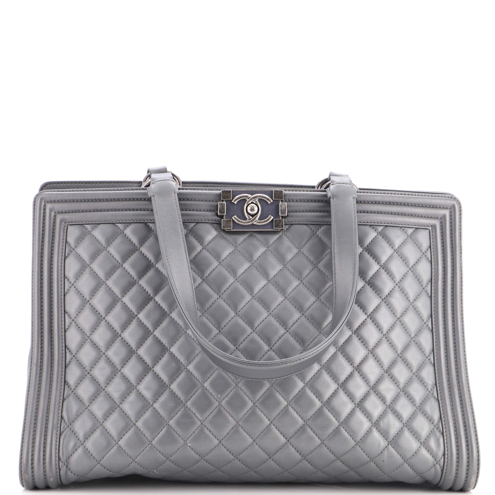 Boy Shopping Tote Quilted Lambskin Large