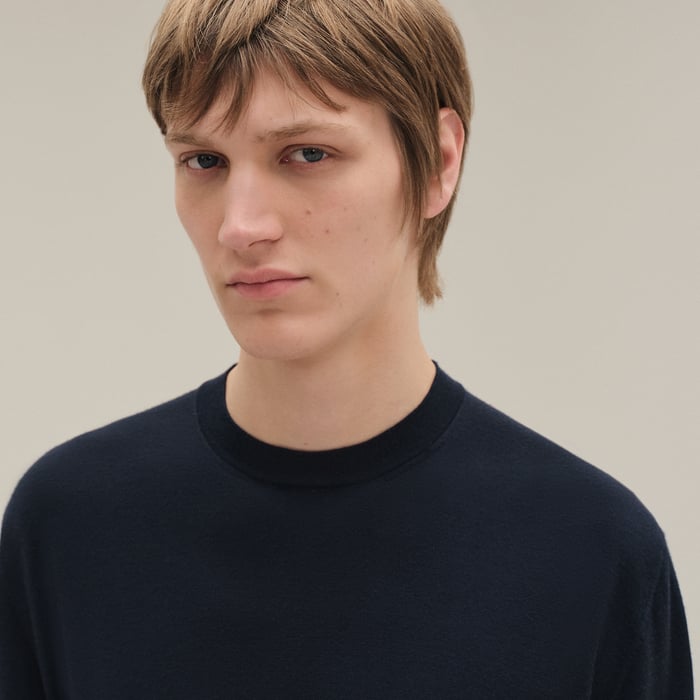 Marine "Detail H" Crewneck Sweater