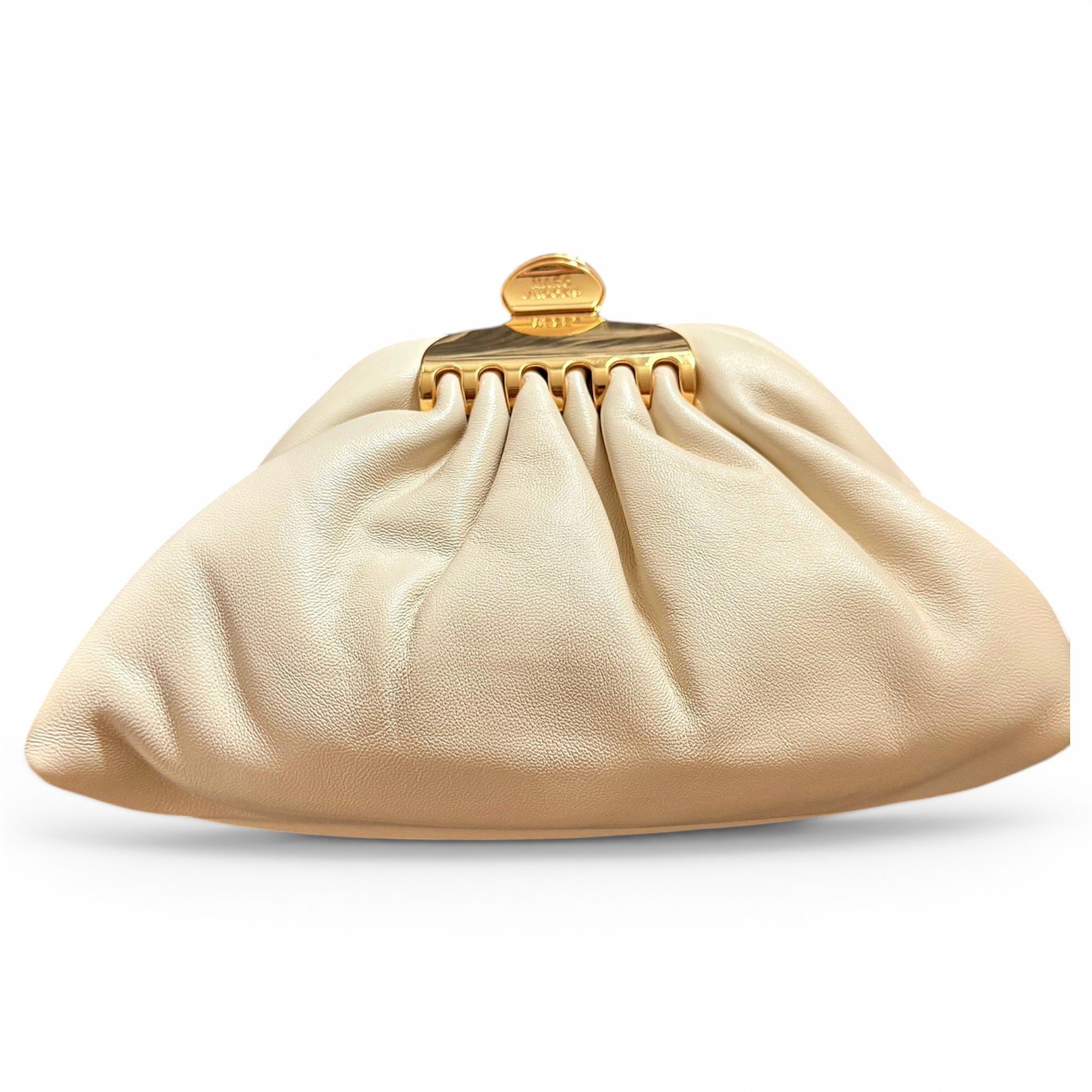 Leather clutch bag
