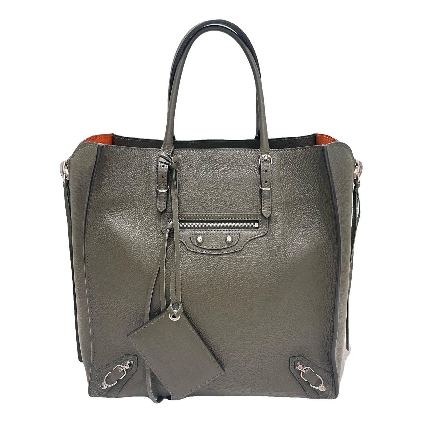 Papier leather handbag