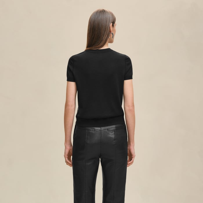 Gris Charbon "Palefroi Remix" Short-sleeve Twillaine Sweater