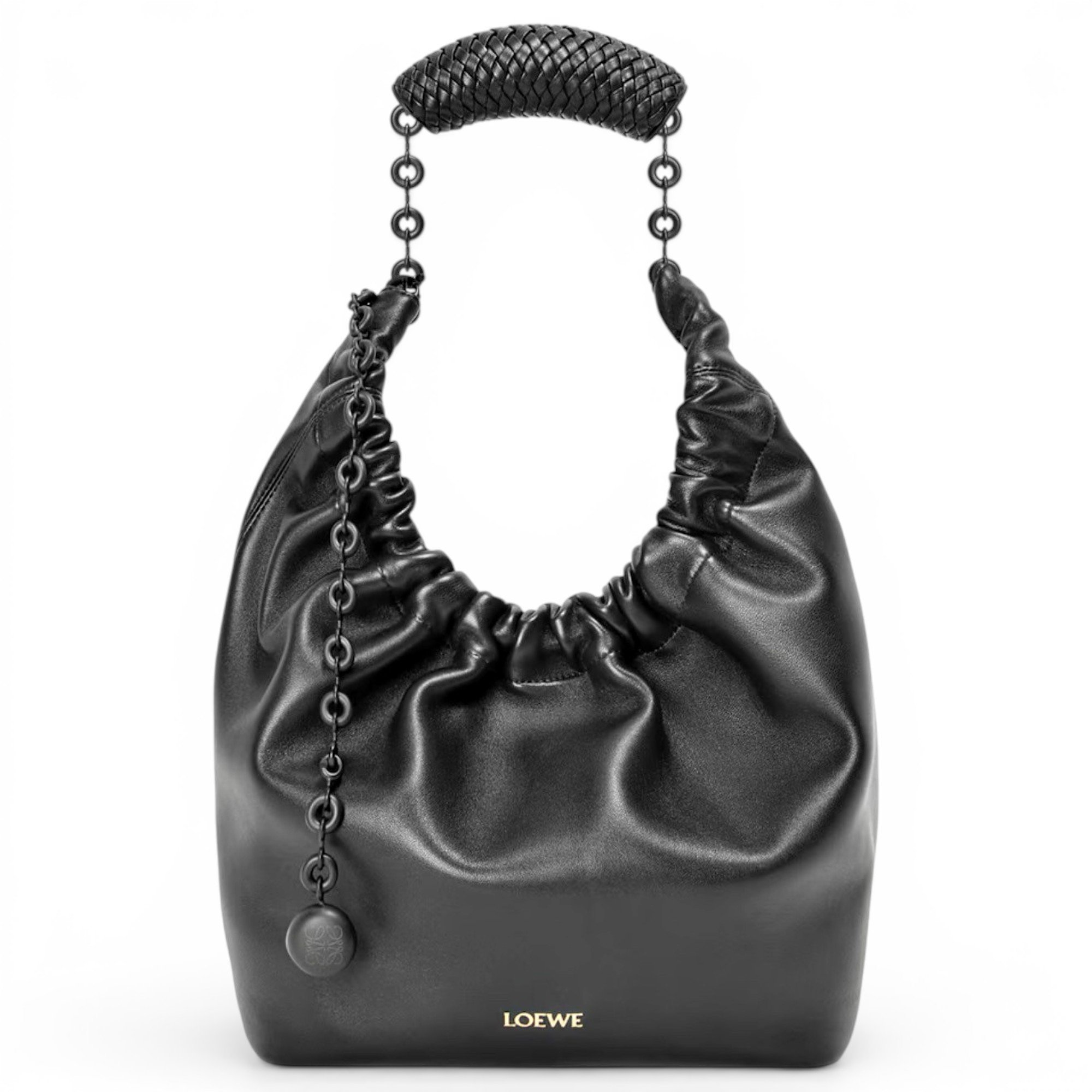 Squeeze leather handbag