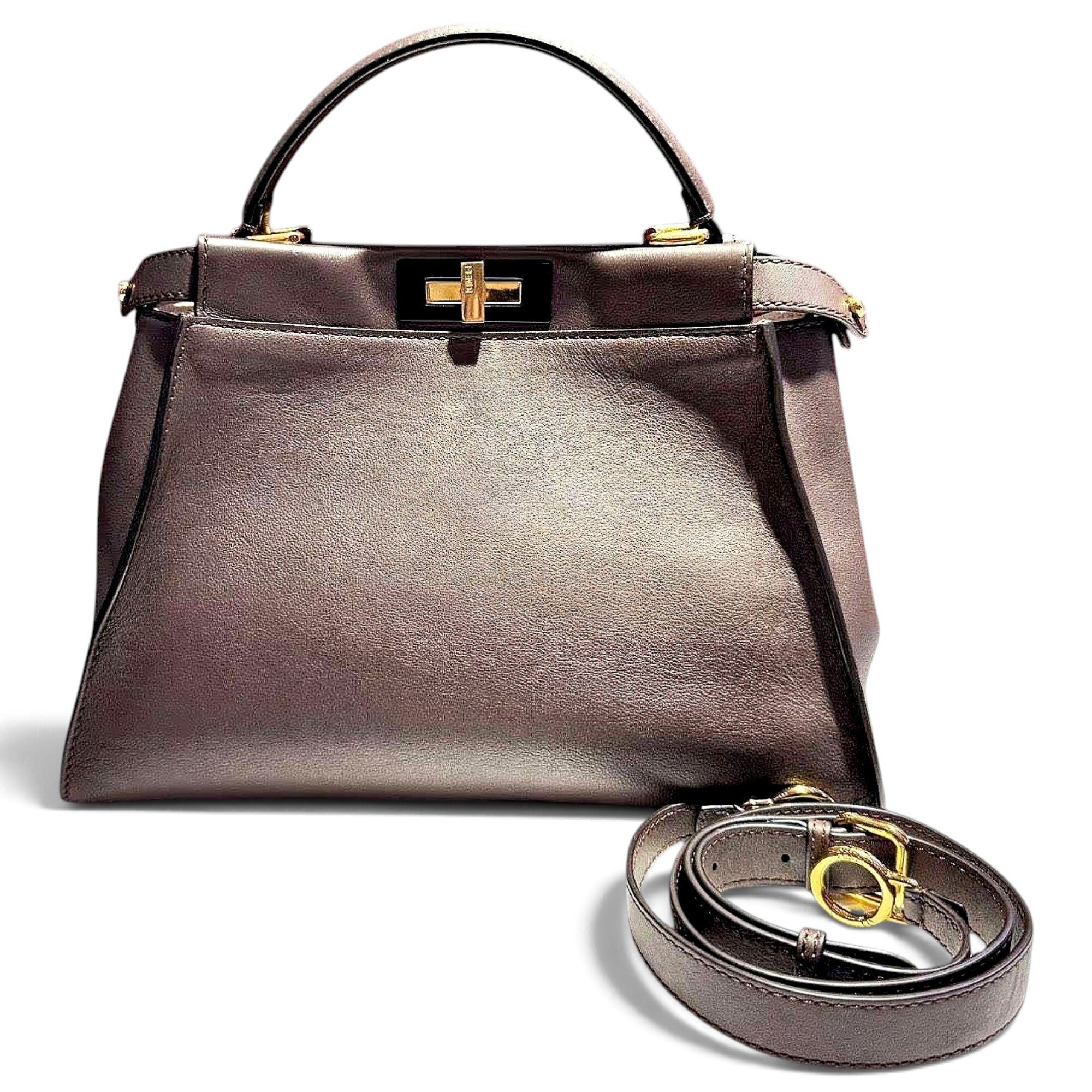 Peekaboo leather handbag