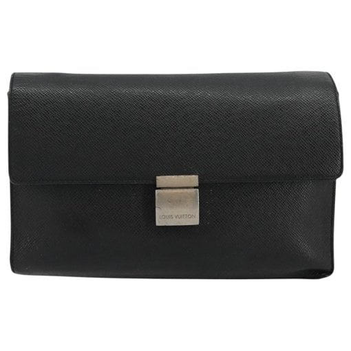 Leather clutch bag