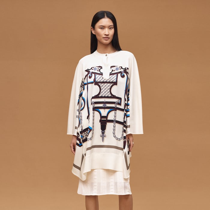 Blanc Céramique "l'Enseigne Du Sellier" Caftan Tunic