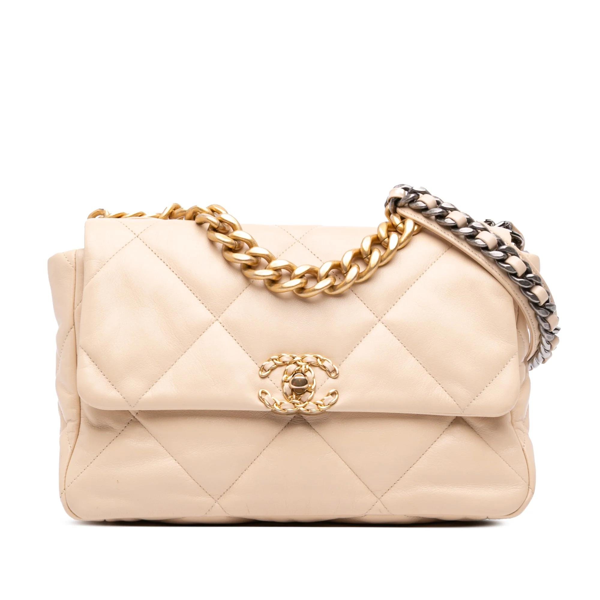 Chanel 19 pony-style calfskin handbag