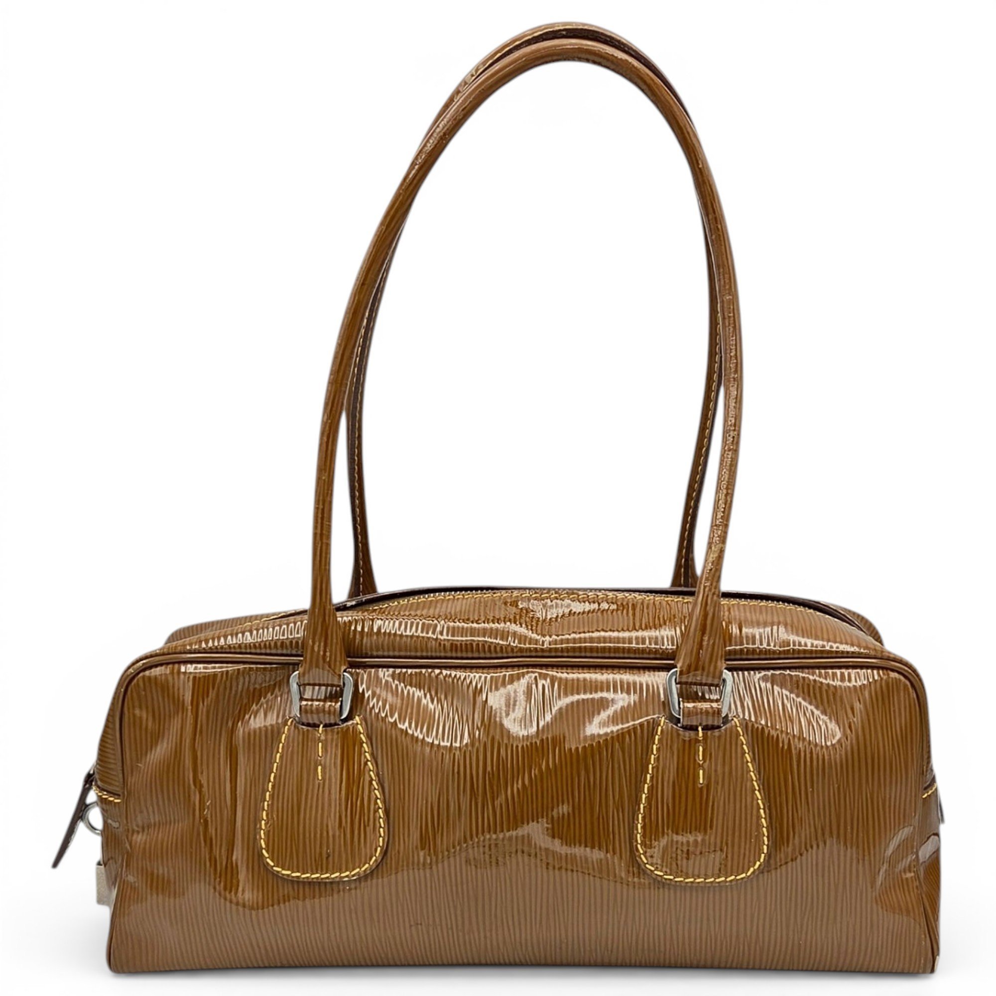 Patent leather bowling bag