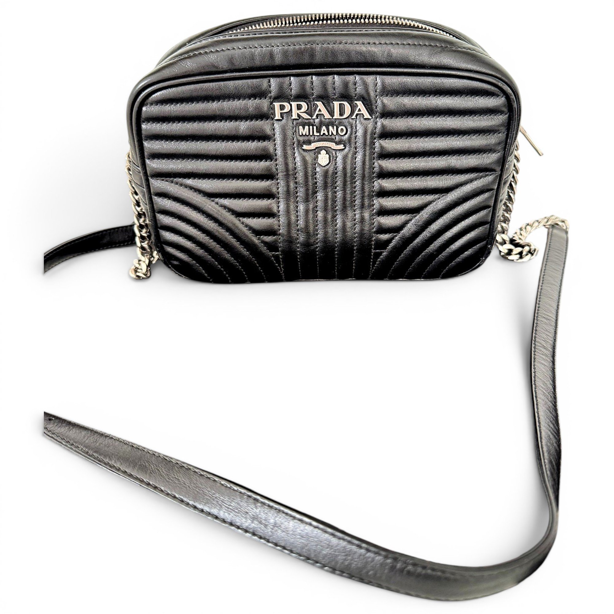 Diagramme leather handbag