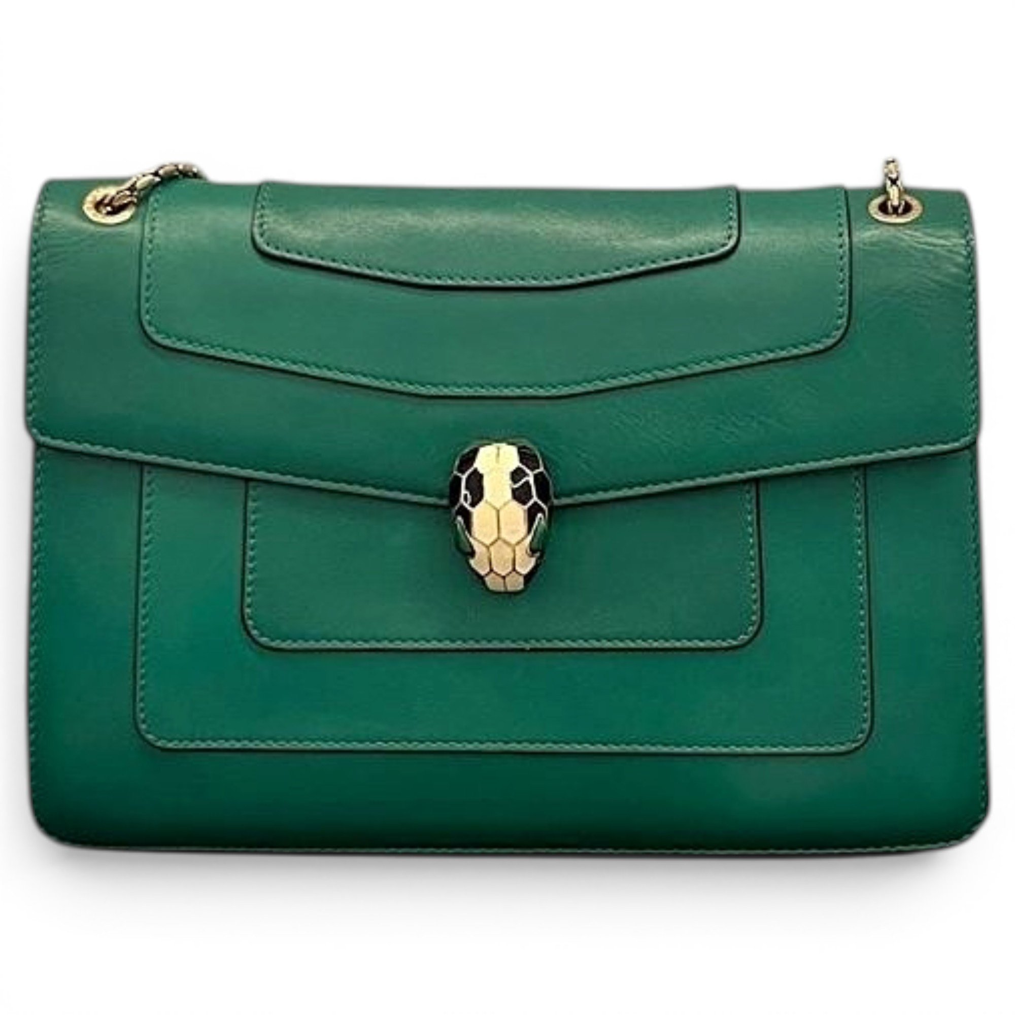 Serpenti leather handbag