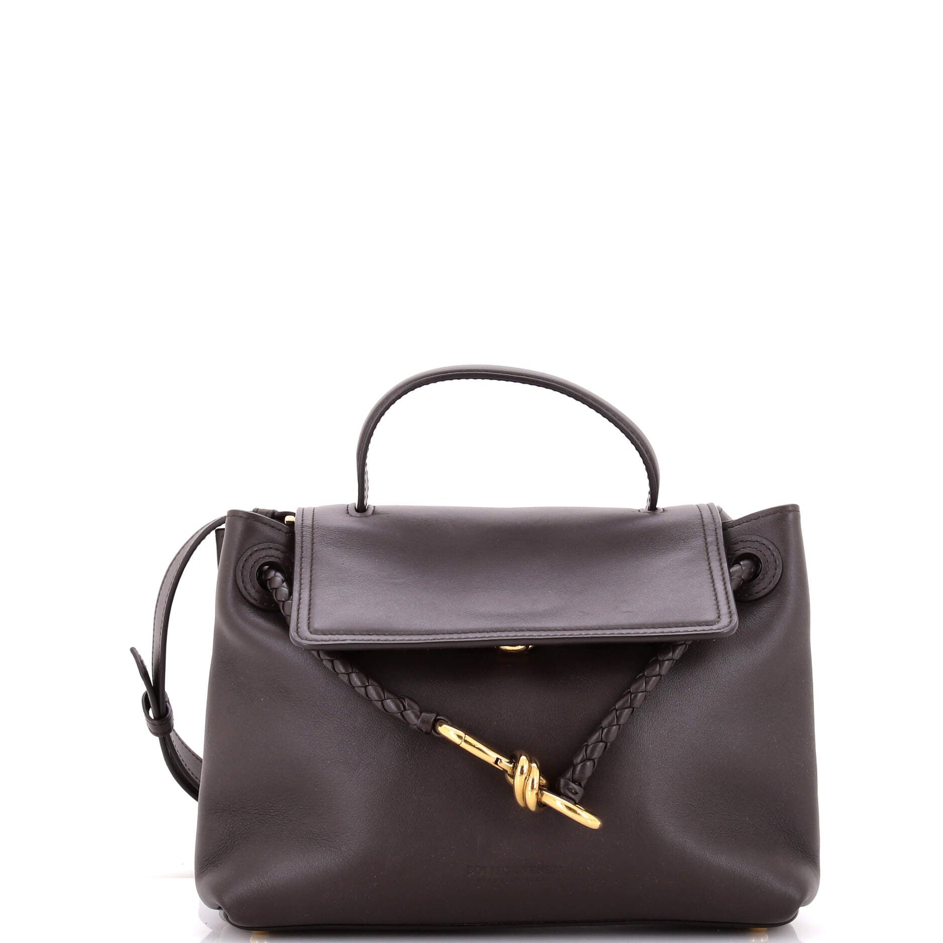 Ciao Ciao Top Handle Bag Leather with Intrecciato Detail Small