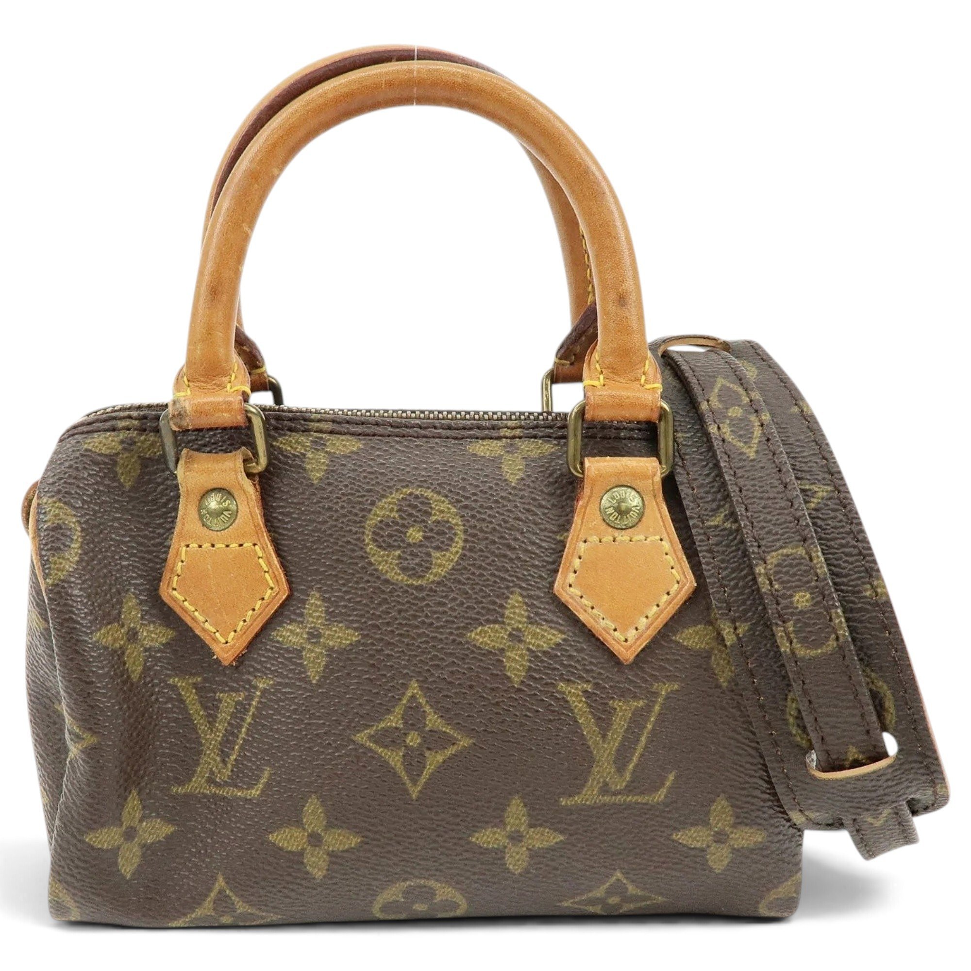 Nano Speedy / Mini HL leather crossbody bag