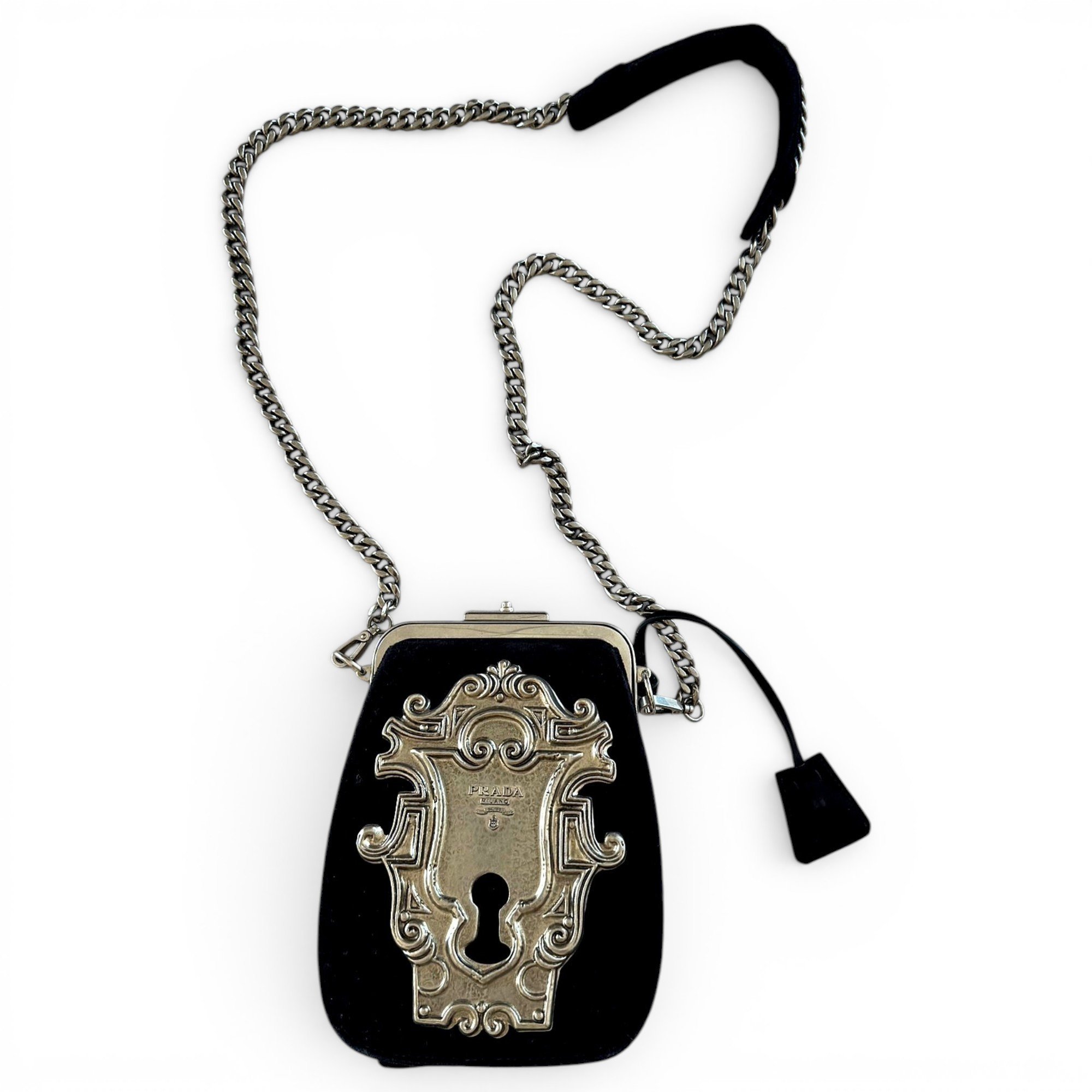 Velvet clutch bag