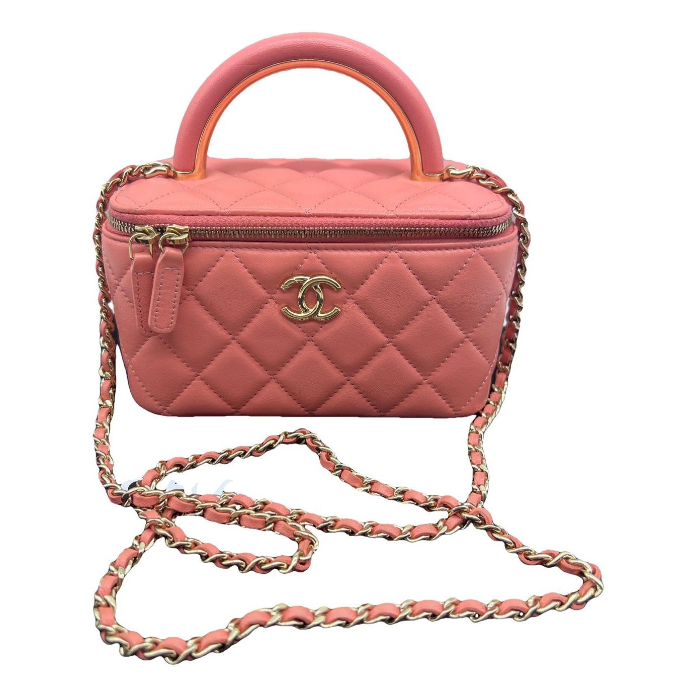 Vanity leather handbag