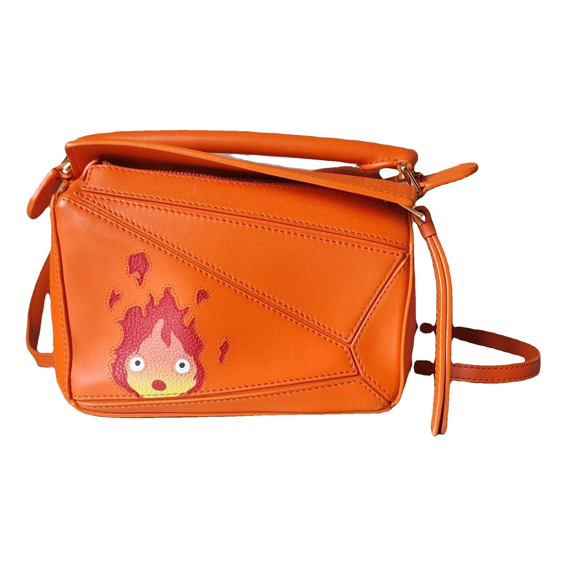 Puzzle leather handbag