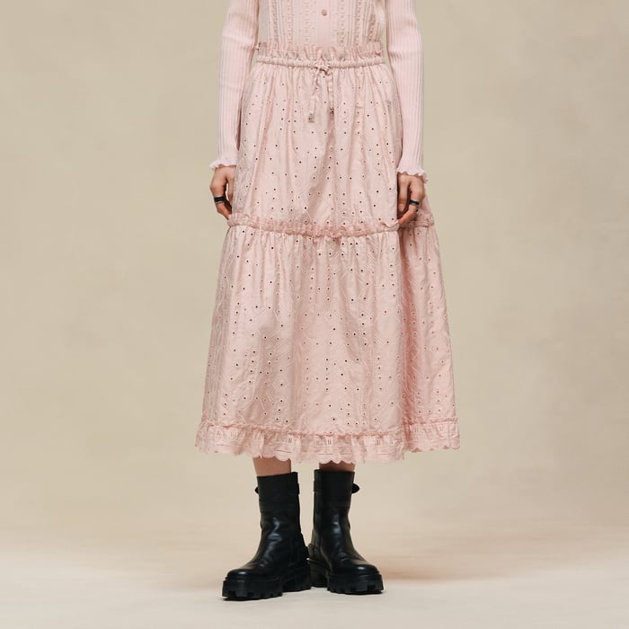 Rose Palomino Embroidered Skirt