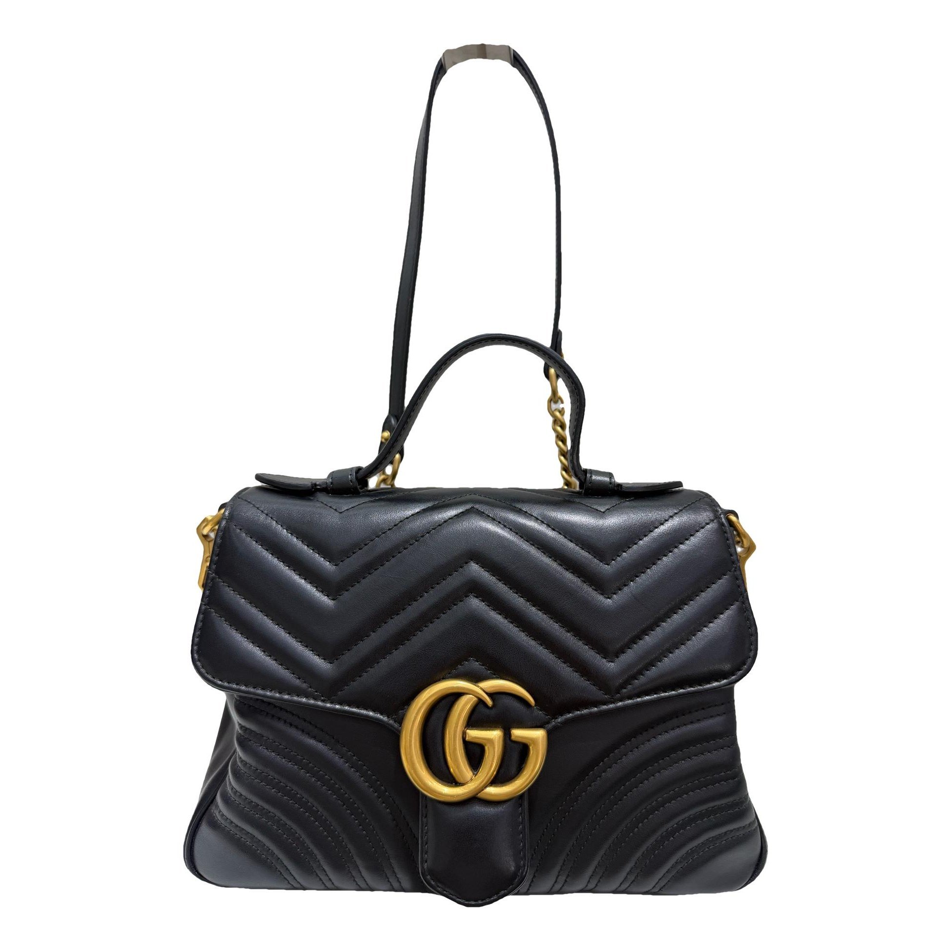 GG Marmont Flap pony-style calfskin handbag