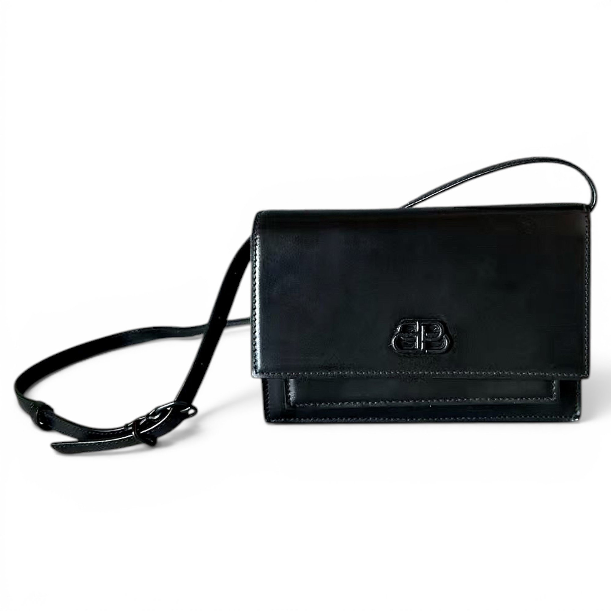 Sharp leather handbag