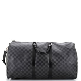 Louis Vuitton Keepall Bandouliere Bag Damier Graphite 55