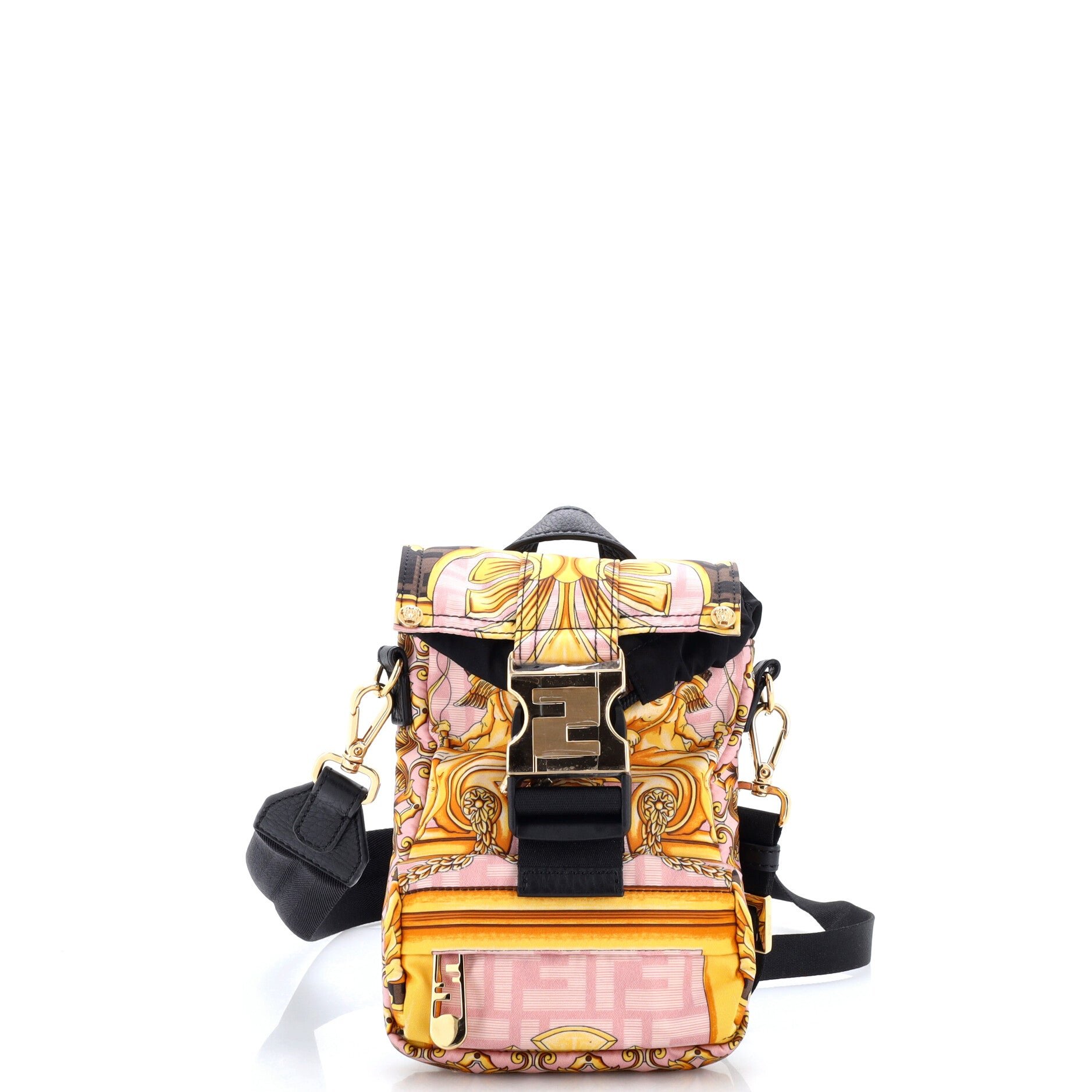 x Versace Fendace Fendiness Backpack Printed Zucca Nylon Mini