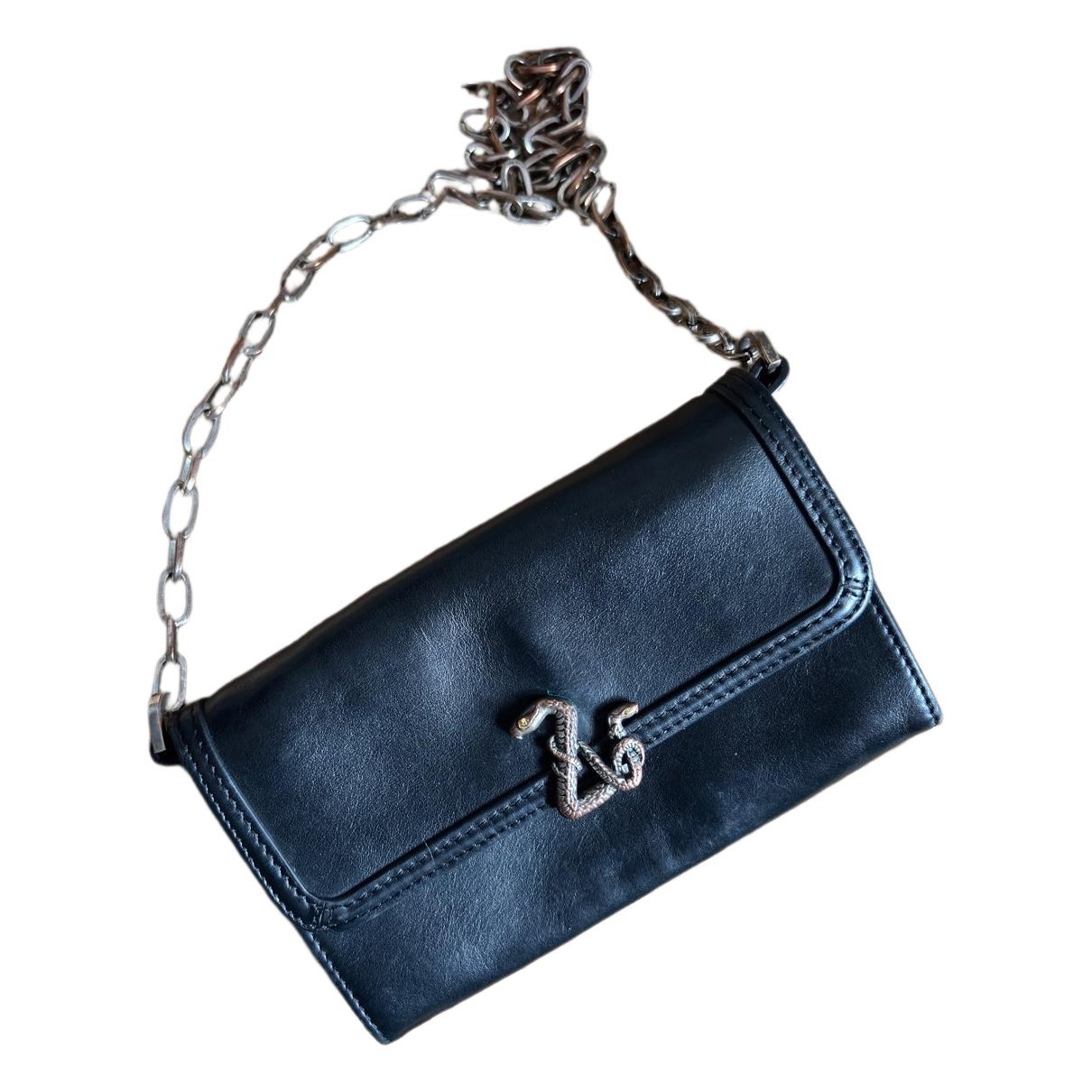 Rock leather clutch bag