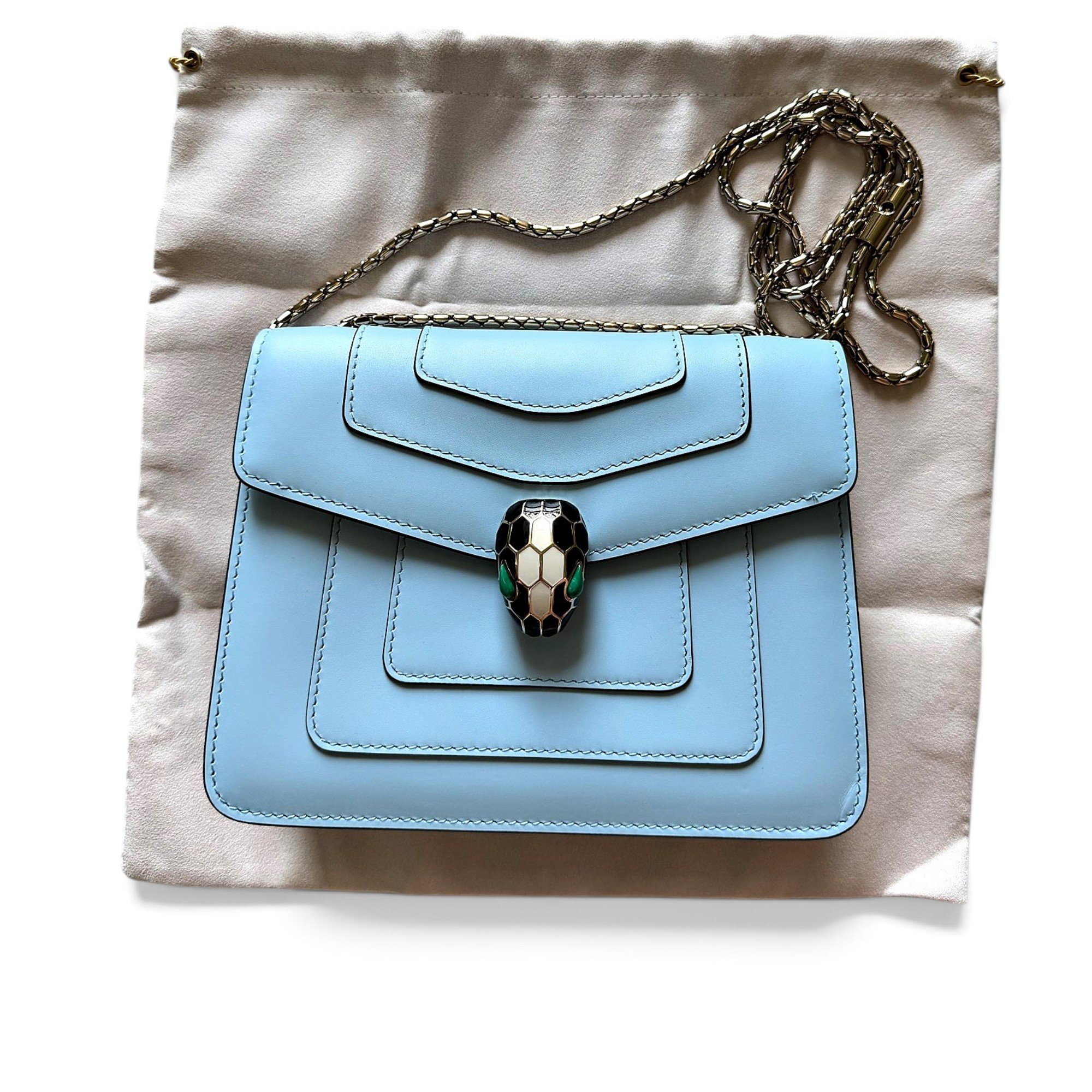 Serpenti leather handbag