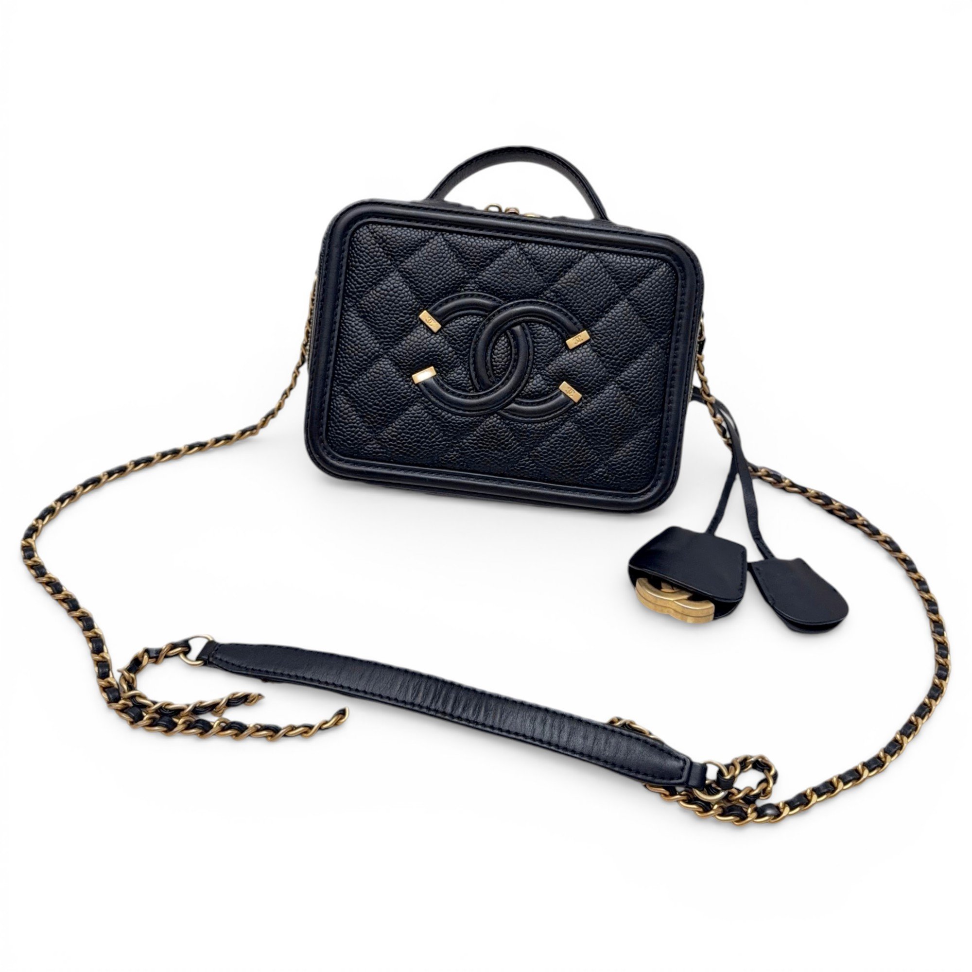 Vanity leather handbag