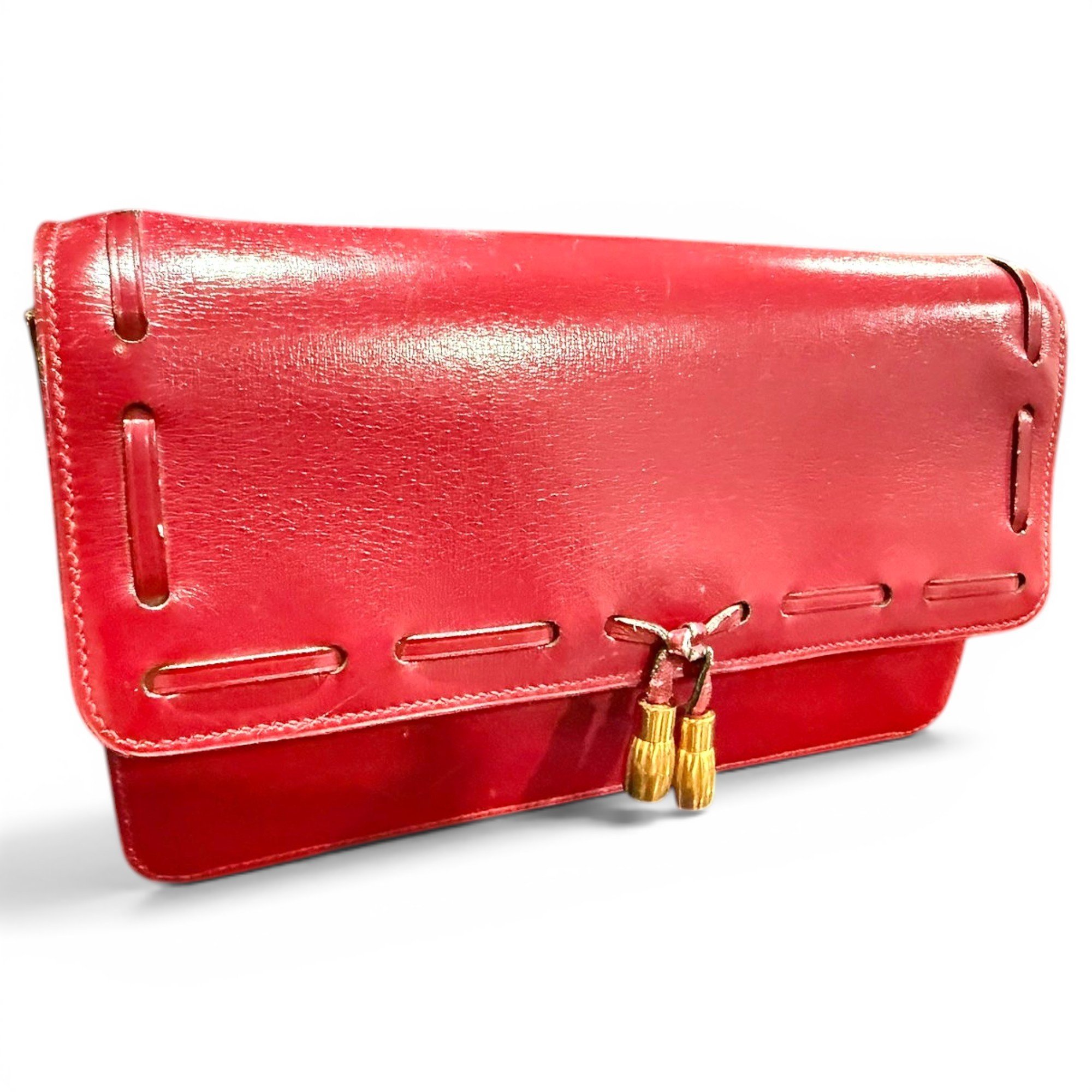 Leather clutch bag