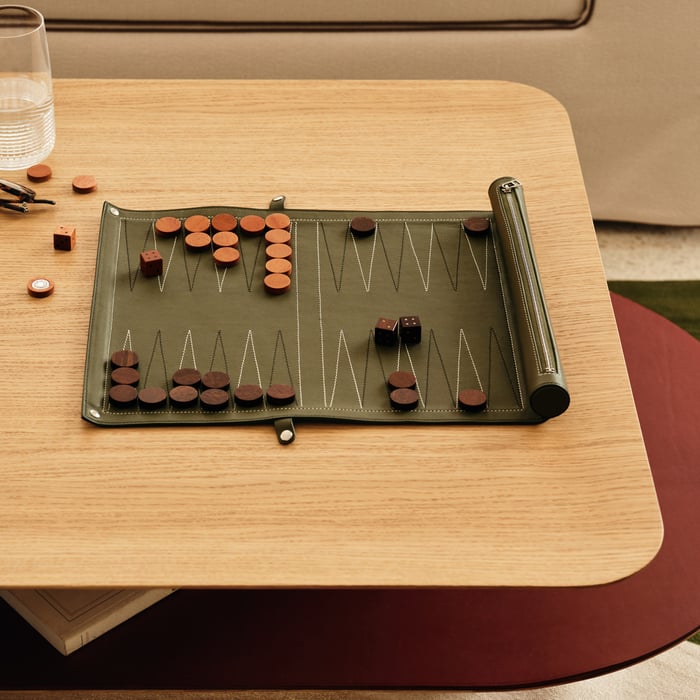 Vert Véronèse Paris-louxor Foldable Backgammon Game