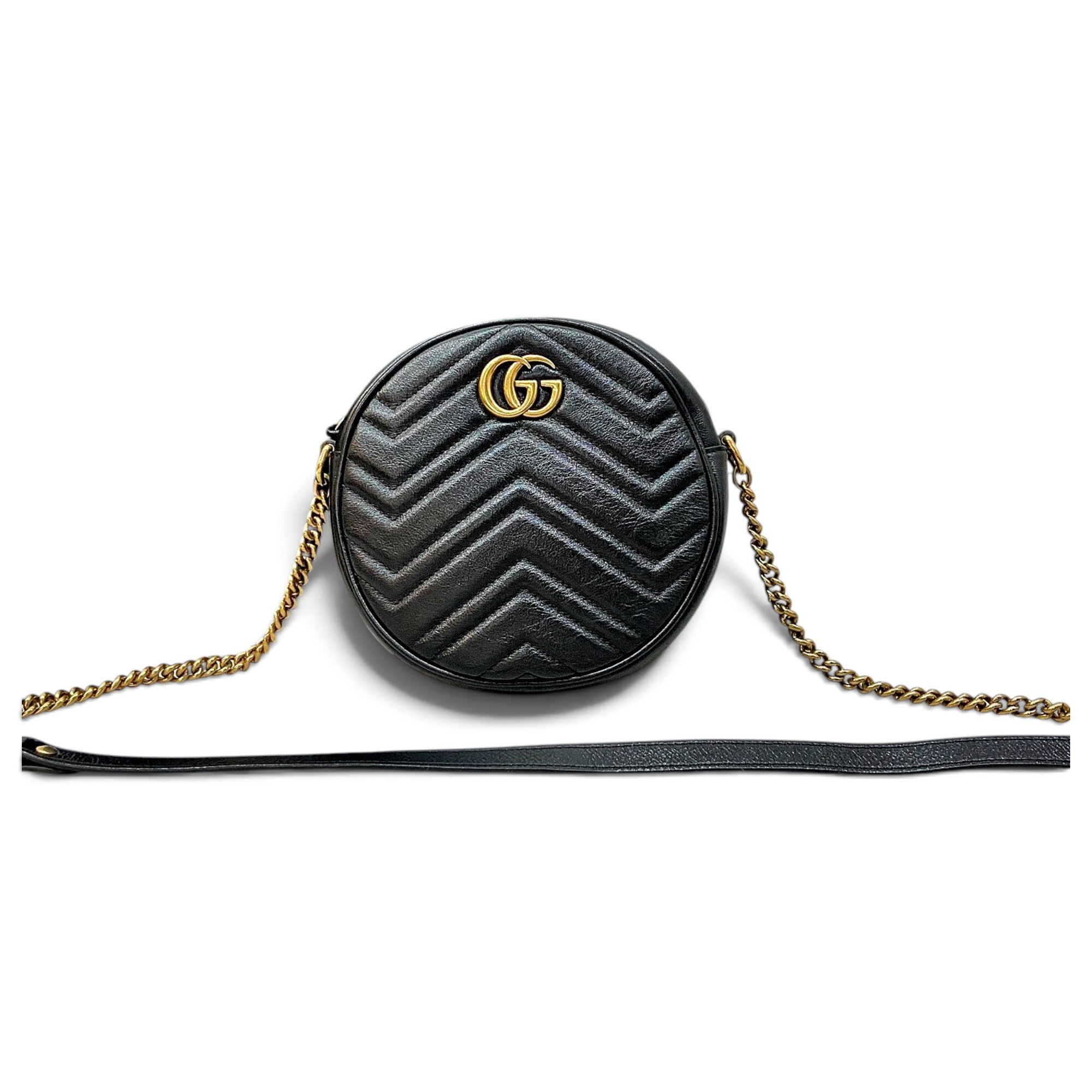 GG Marmont Round leather crossbody bag
