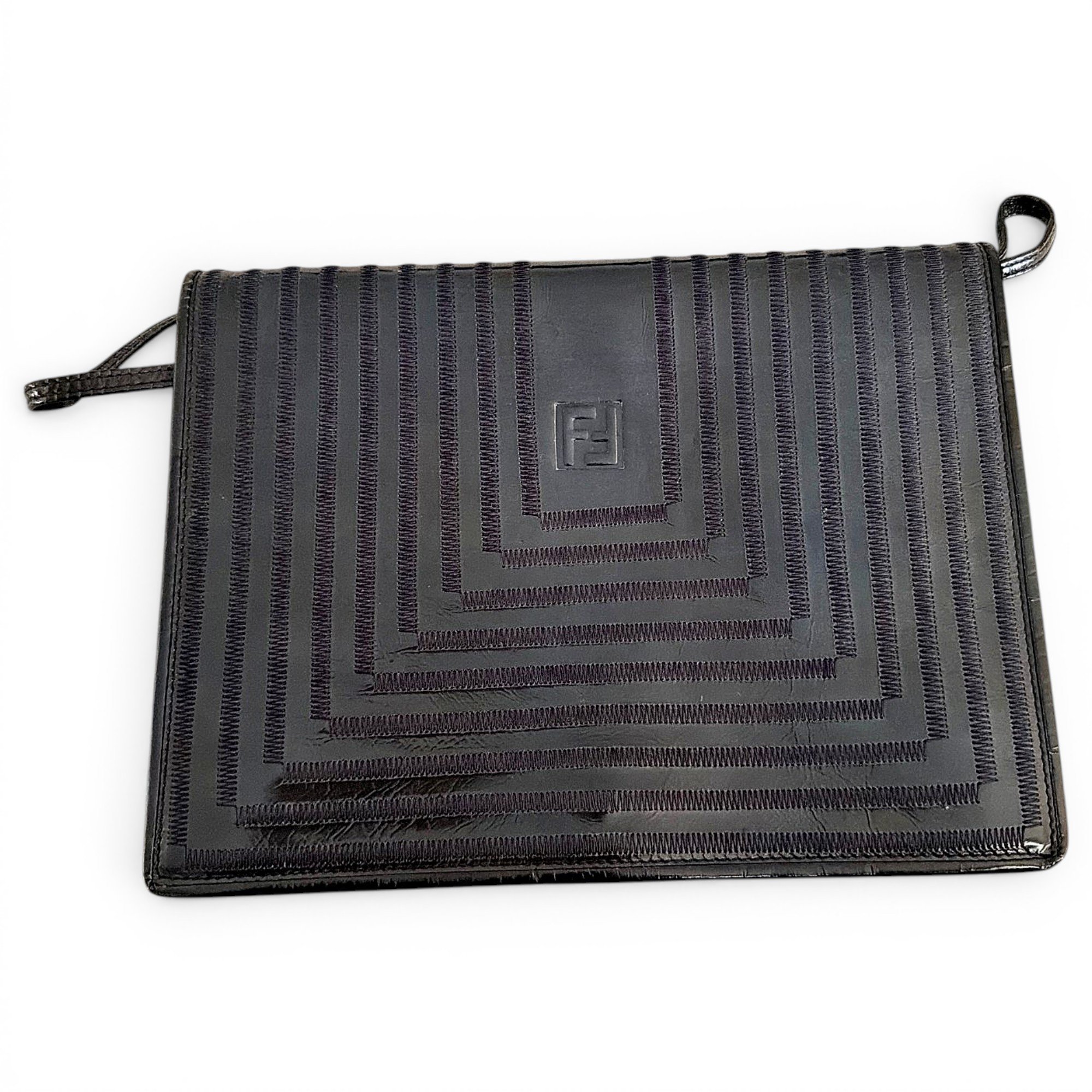 Patent leather clutch bag