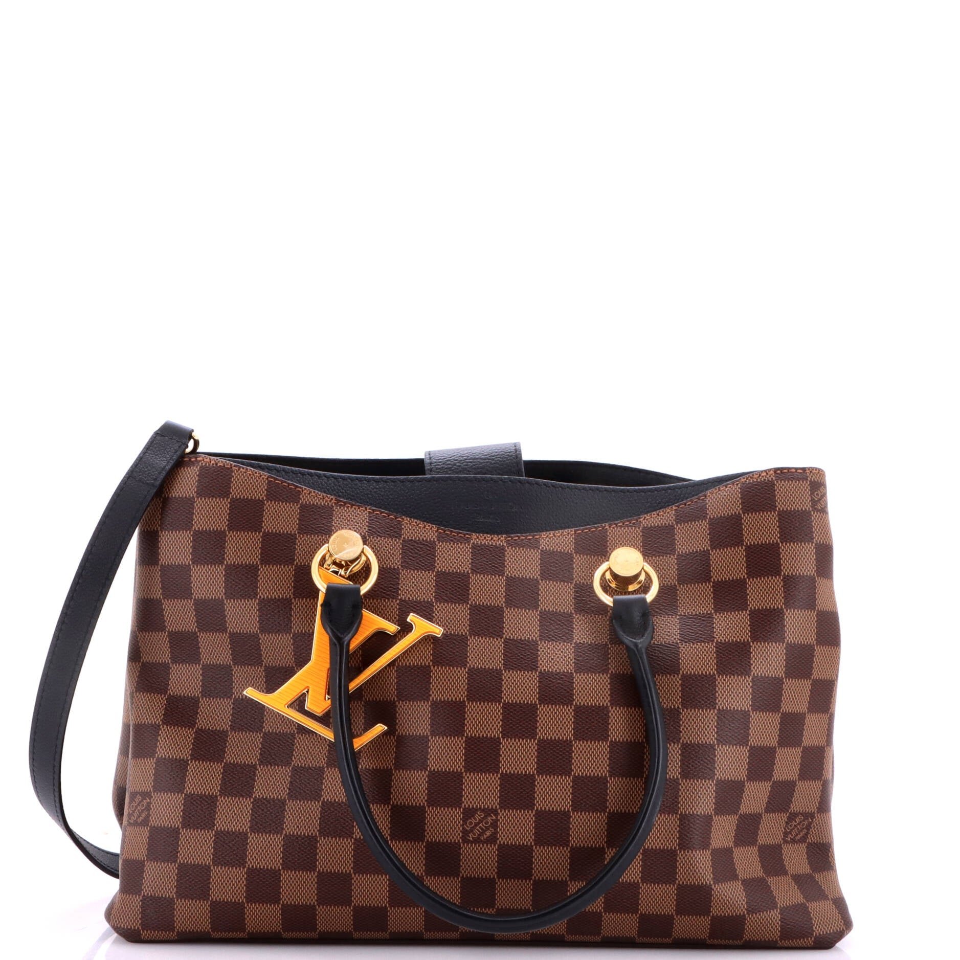 LV Riverside Handbag Damier with Leather