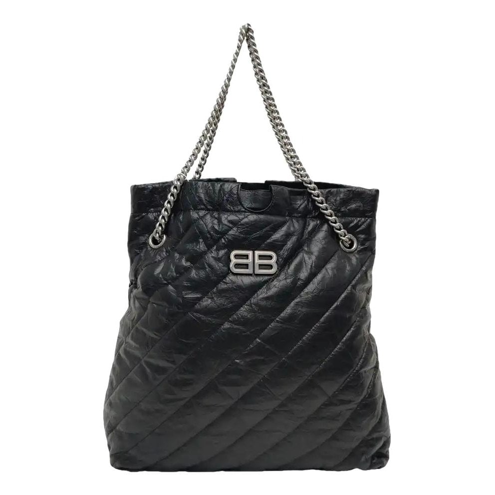 Crush leather handbag
