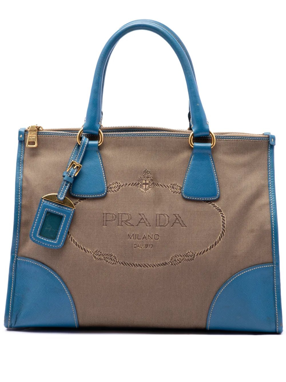 2013-2026 Saffiano Trimmed Canvas Canapa Logo Double Zip satchel