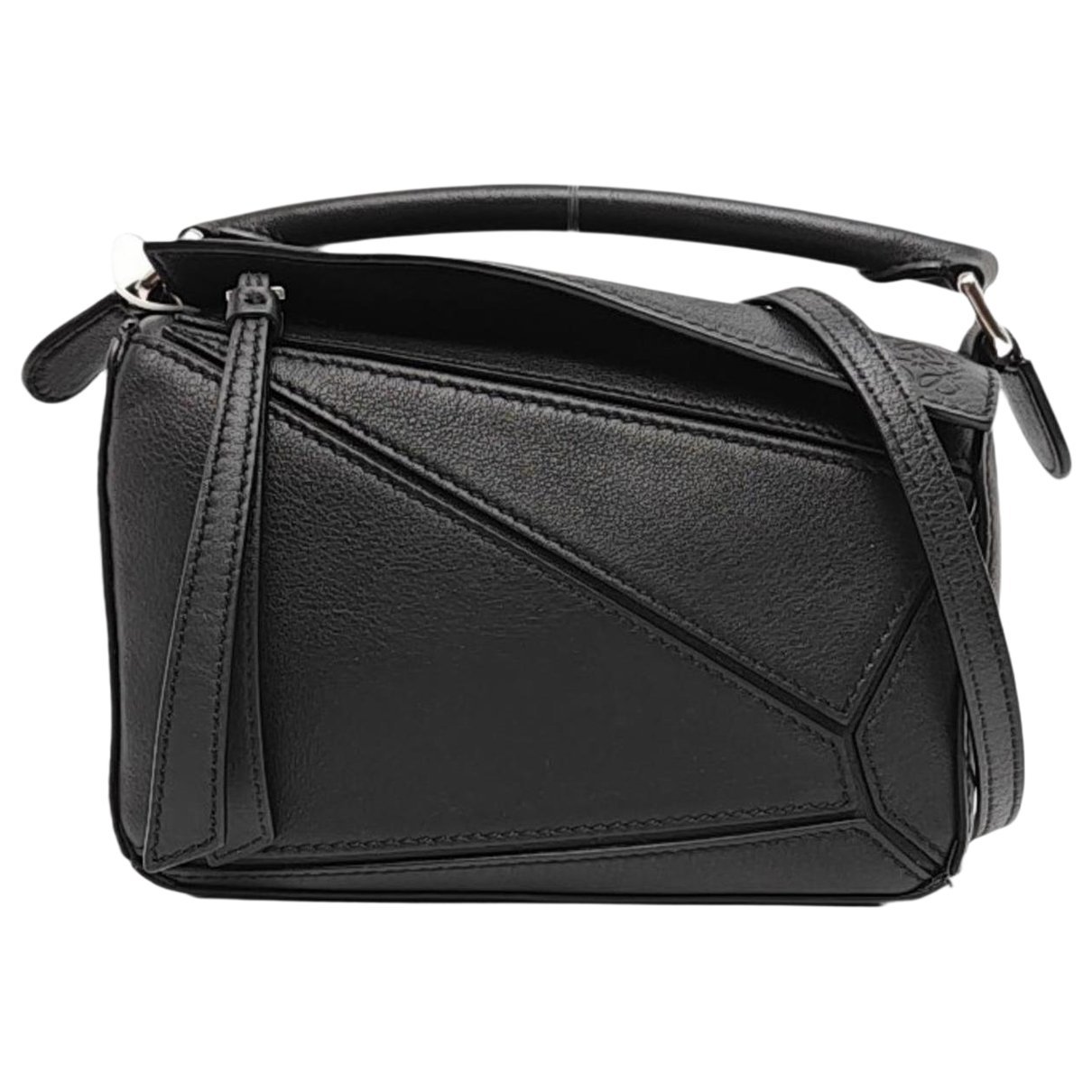 Puzzle leather handbag